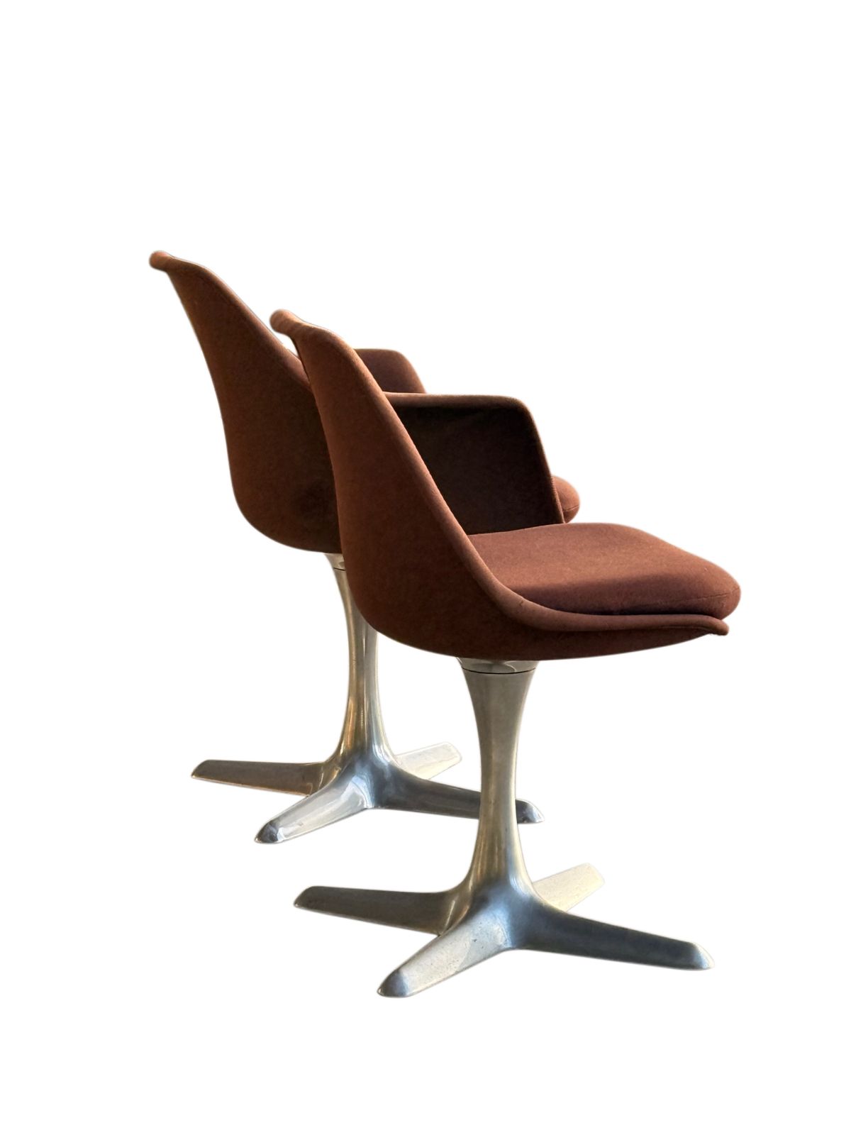 Maurice Burke For Arkana, Set Of 6(4+2) Mid Century Modern Tulip Dining Chairs photo for sale