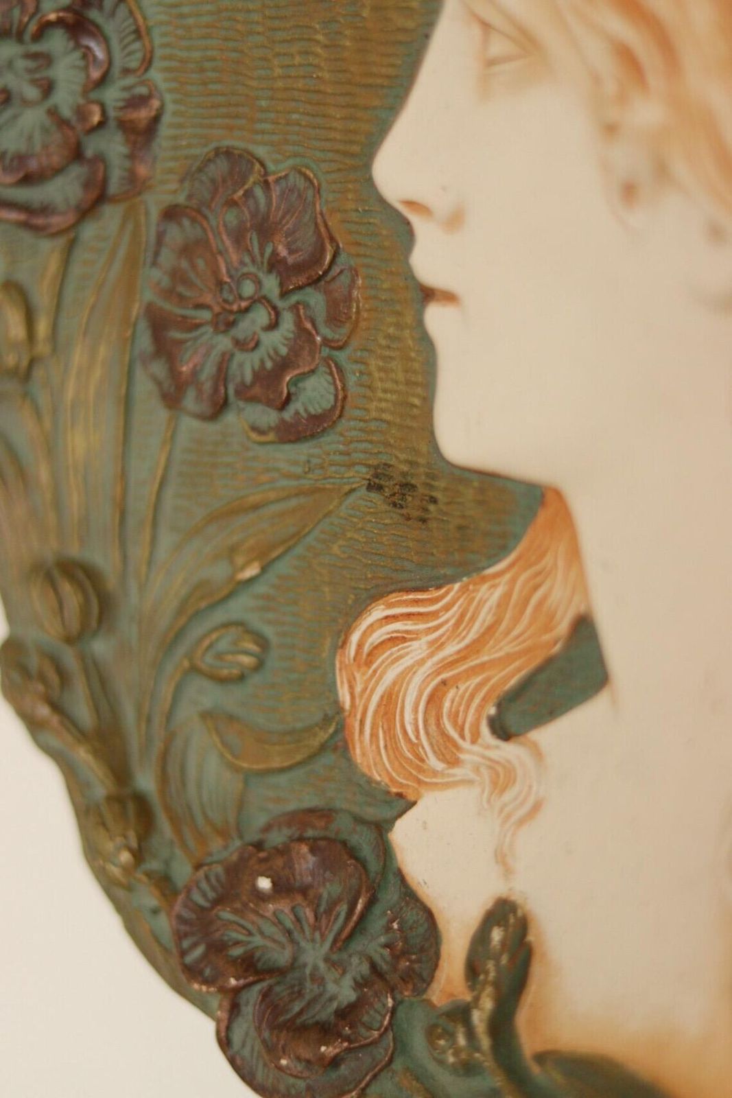 Art Nouveau Decorative Ceramic Plate photo vintage
