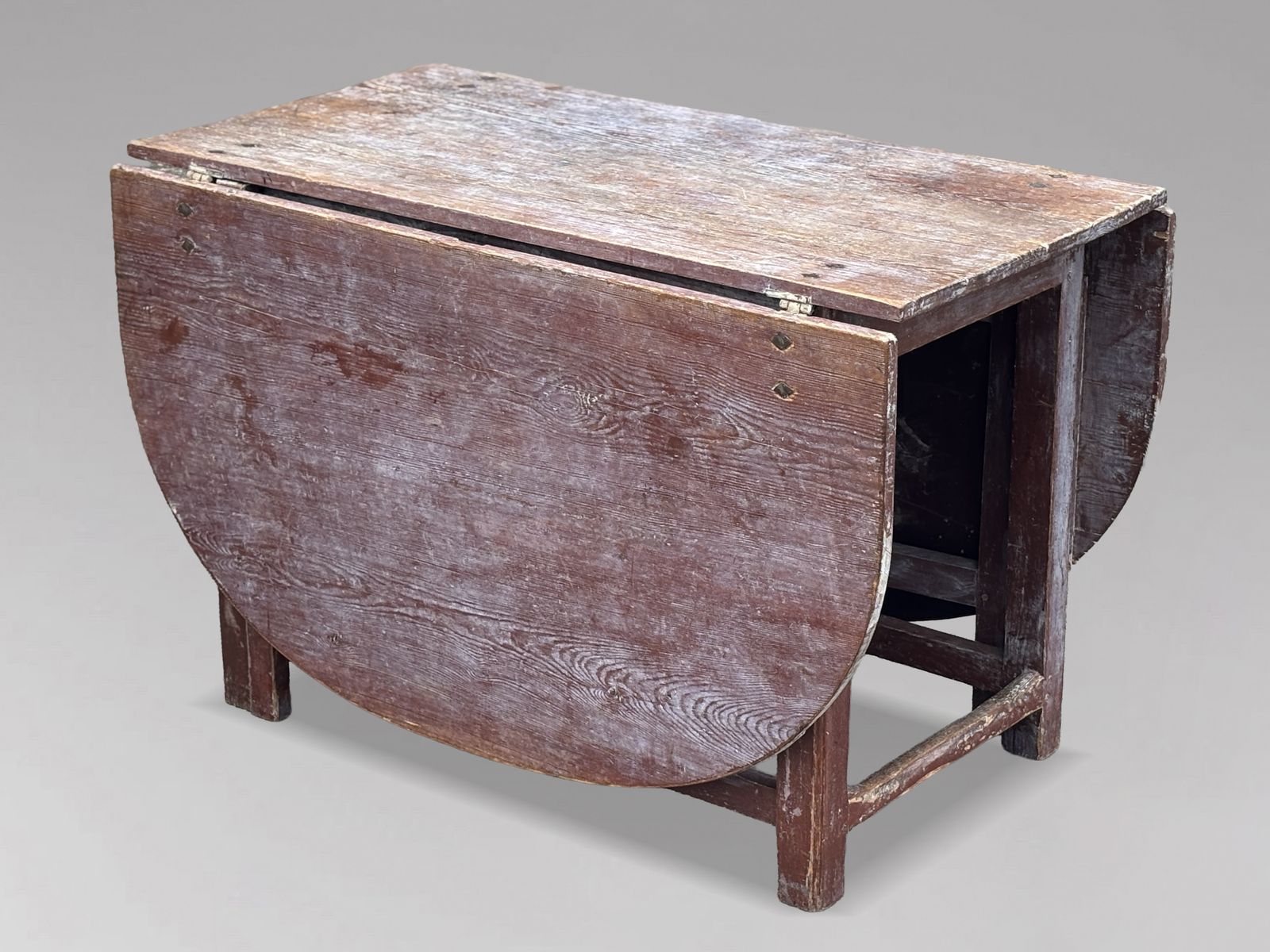Early 19th Century Swedish Painted Top Drop Leaf Dining Table photo for sale