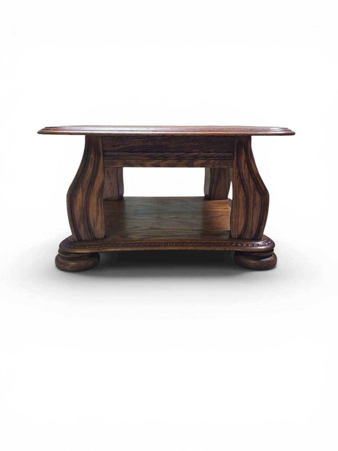 Vintage Coffee Table / Heavy Solid Wood  Traditional English Style / C1970 photo vinterior