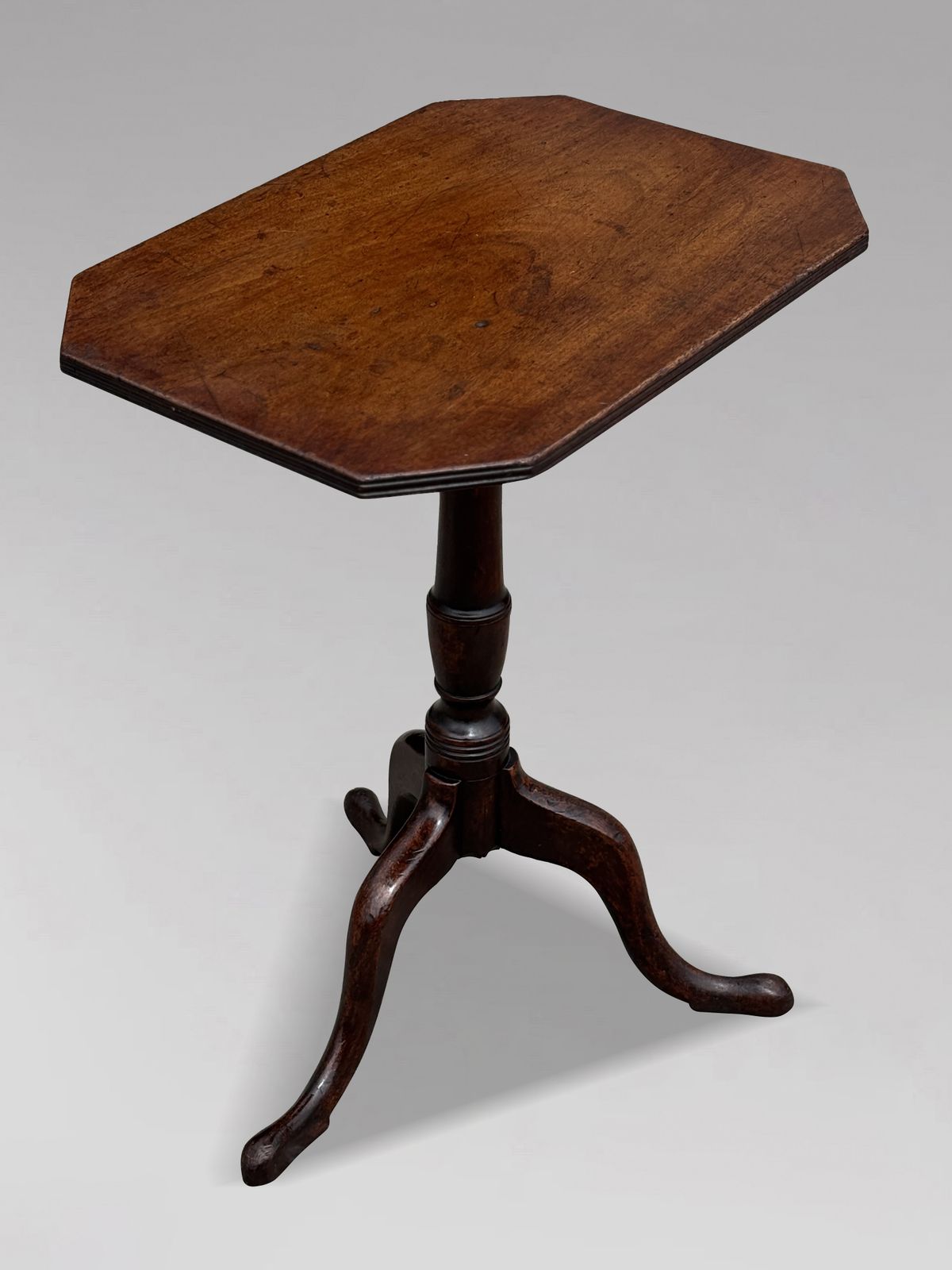 18th Century George III Period Octagonal Top Mahogany Tripod Table photo furniture