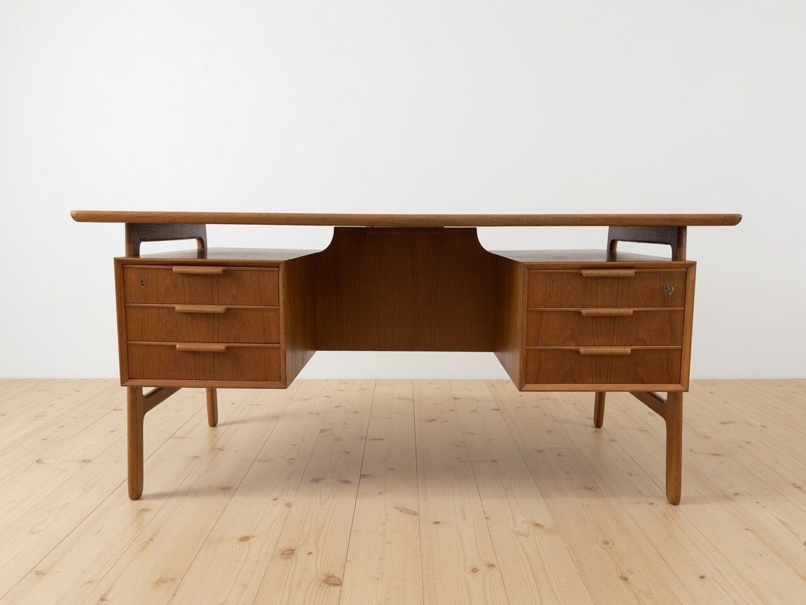 Gunni Omann #75 Teak Executive Desk, 1960s.