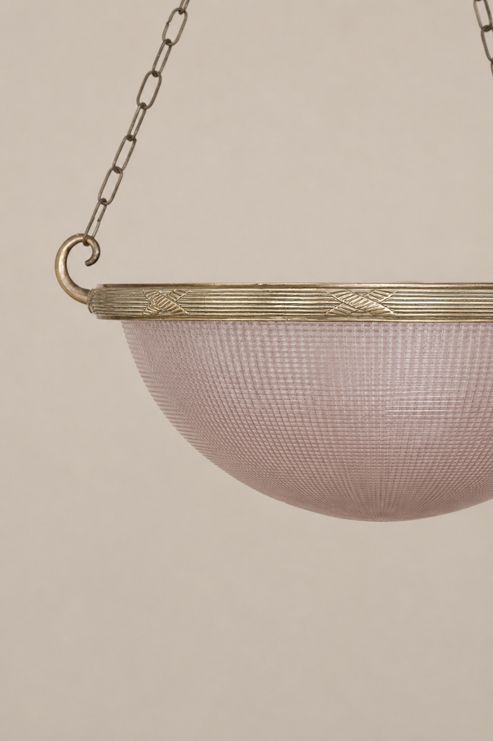 Holophane “Blonde Bowl” Plafonnier Pendant Light photo furniture