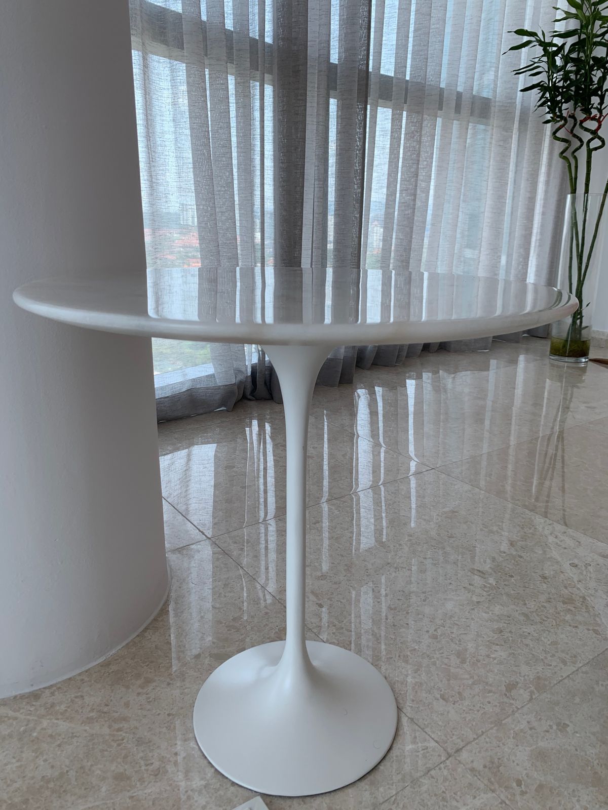 Marble Top Tulip Side Tables X 2 photo furniture