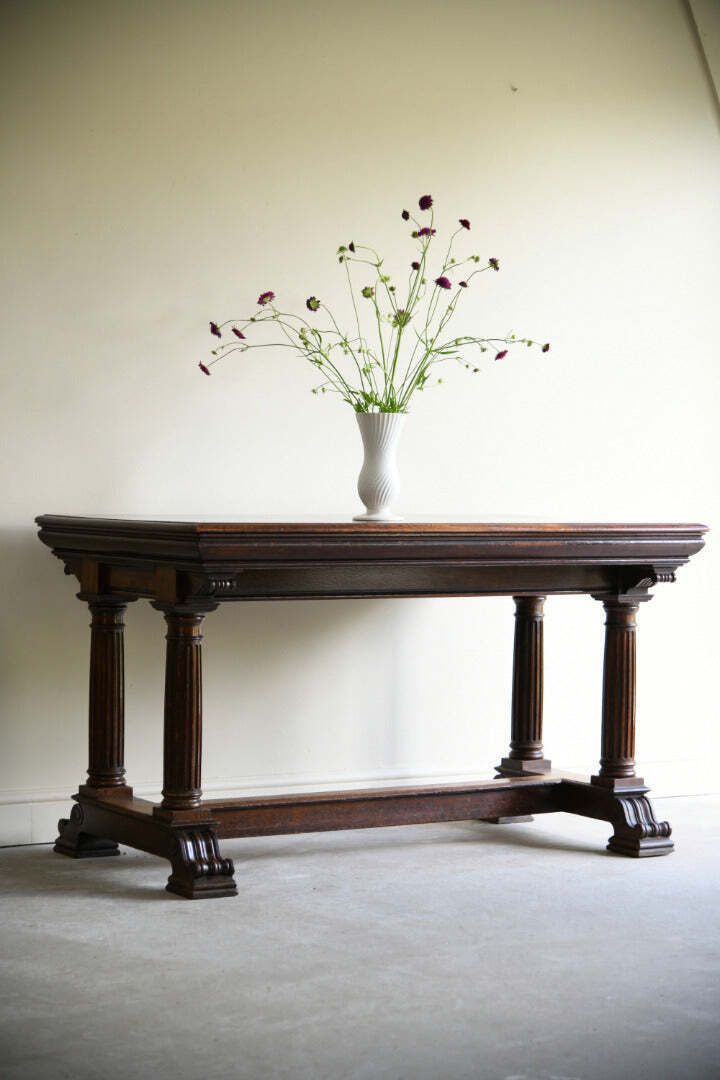 Victorian Oak Dining Table, 1800s photo vinterior
