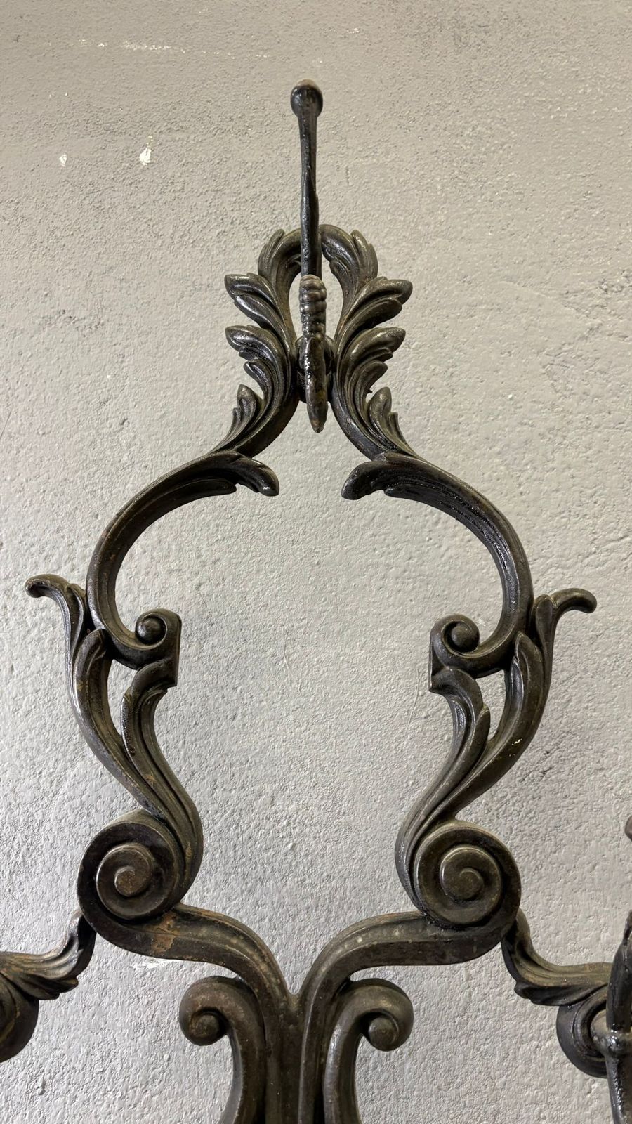 photo vinterior Antique Cast Iron Hall Stand, Victorian Coat Rack With Marble Base, Ornate Hall Tree, 19th Century