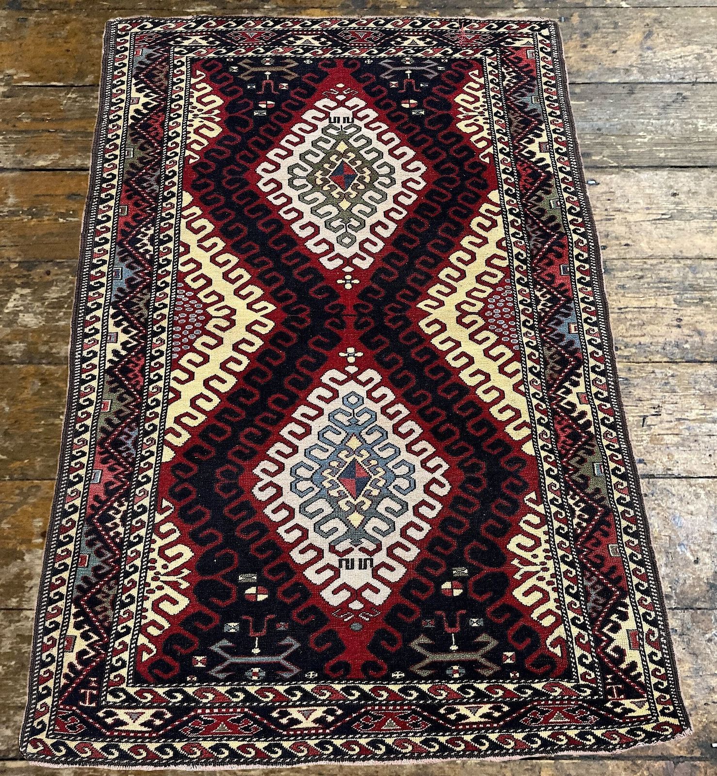 Vintage Egyptian Shirvan Rug 1.64m X 1.08m photo Textiles