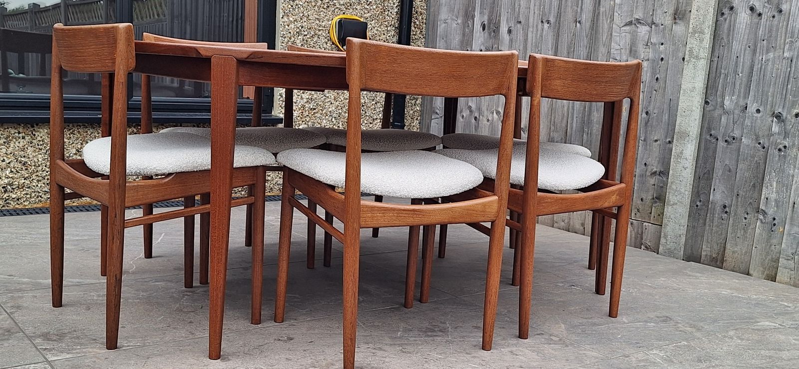 Furniture Danish Table And Chairs By Henry Rosengren Hansen photo