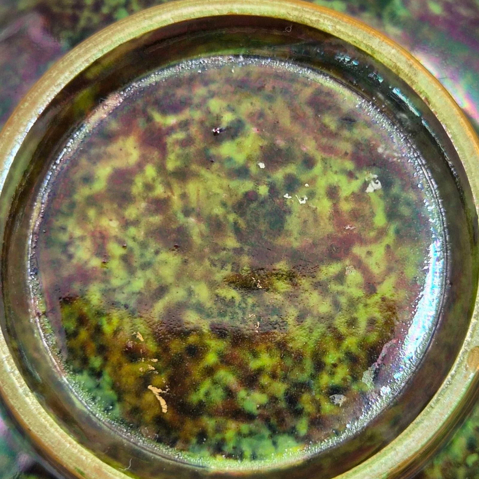 Woonaccessoires Daisy Makeig Jones Wedgwood Fairyland Lustre Green Butterfly Bowl, ca. 1920 photo