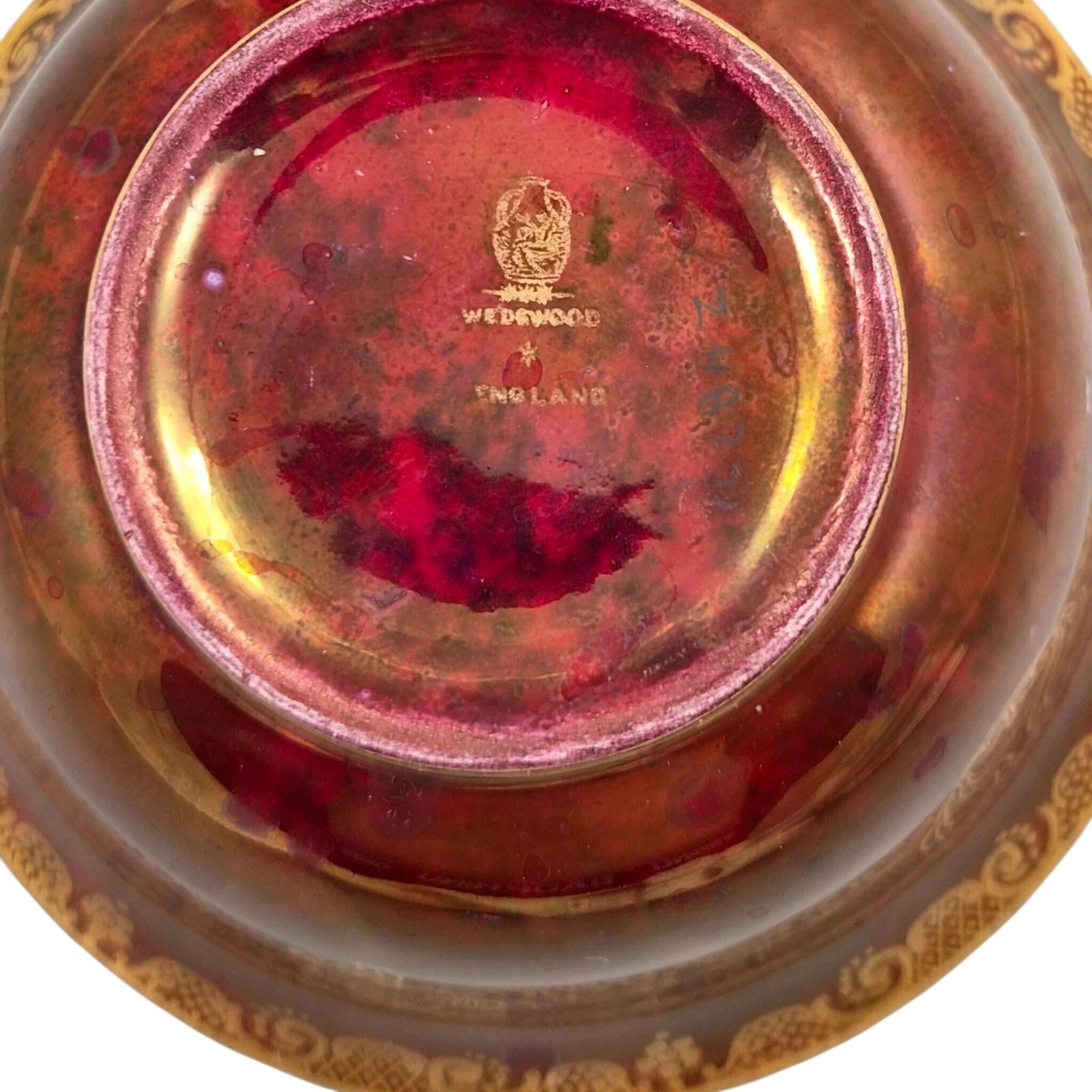 Wedgwood Fairyland Ruby Lustre Butterfly Bowl By Daisy Makeig Jones, C.1914 photo vintage