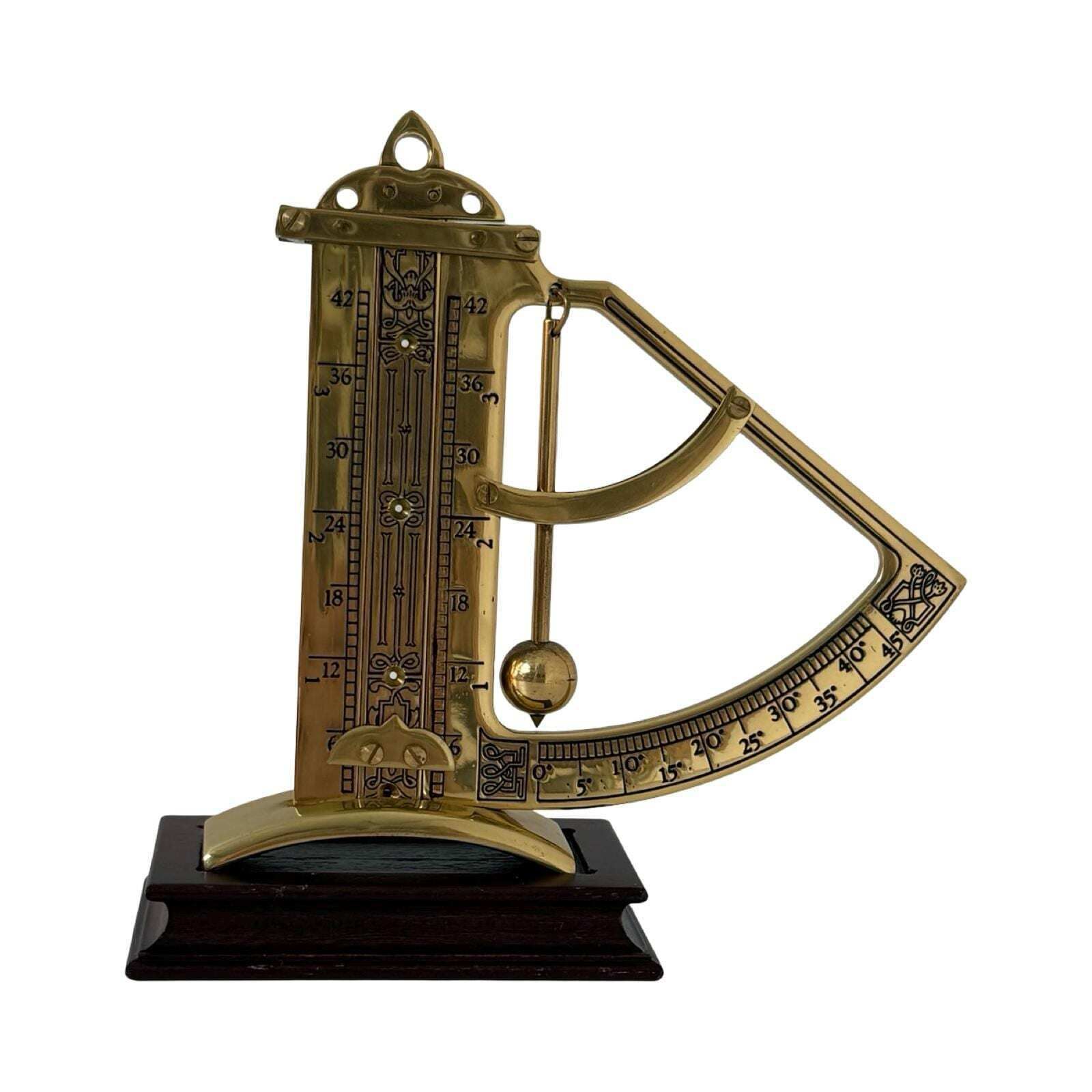 Franklin Mint   Gunner's Level   Gold Plated Brass On Wooden Mount   1987 photo Home Decor