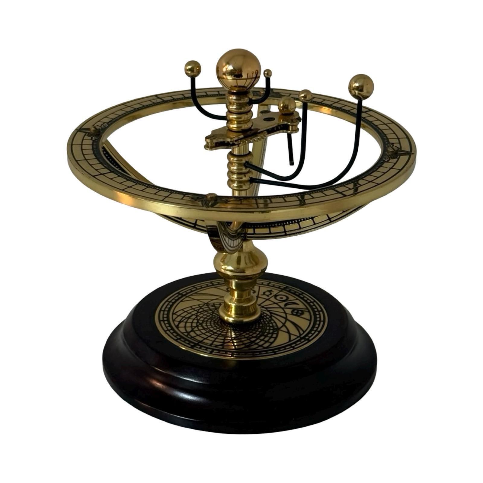 Franklin Mint   Orrery   Verguld Messing Op Houten Voet   1987 photo for sale