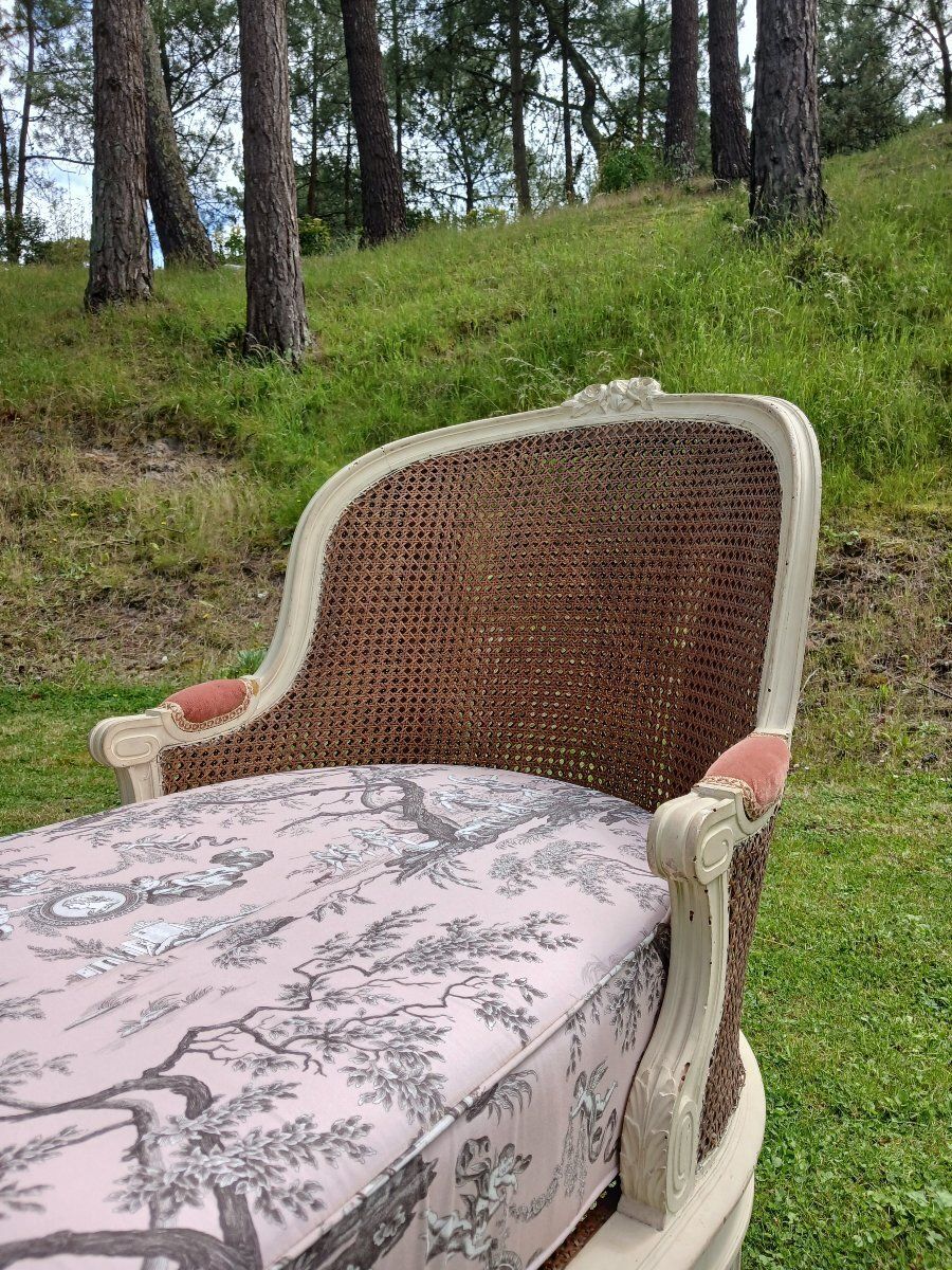 Louis XVI Style Chaise Longue, 19th Century photo vinterior