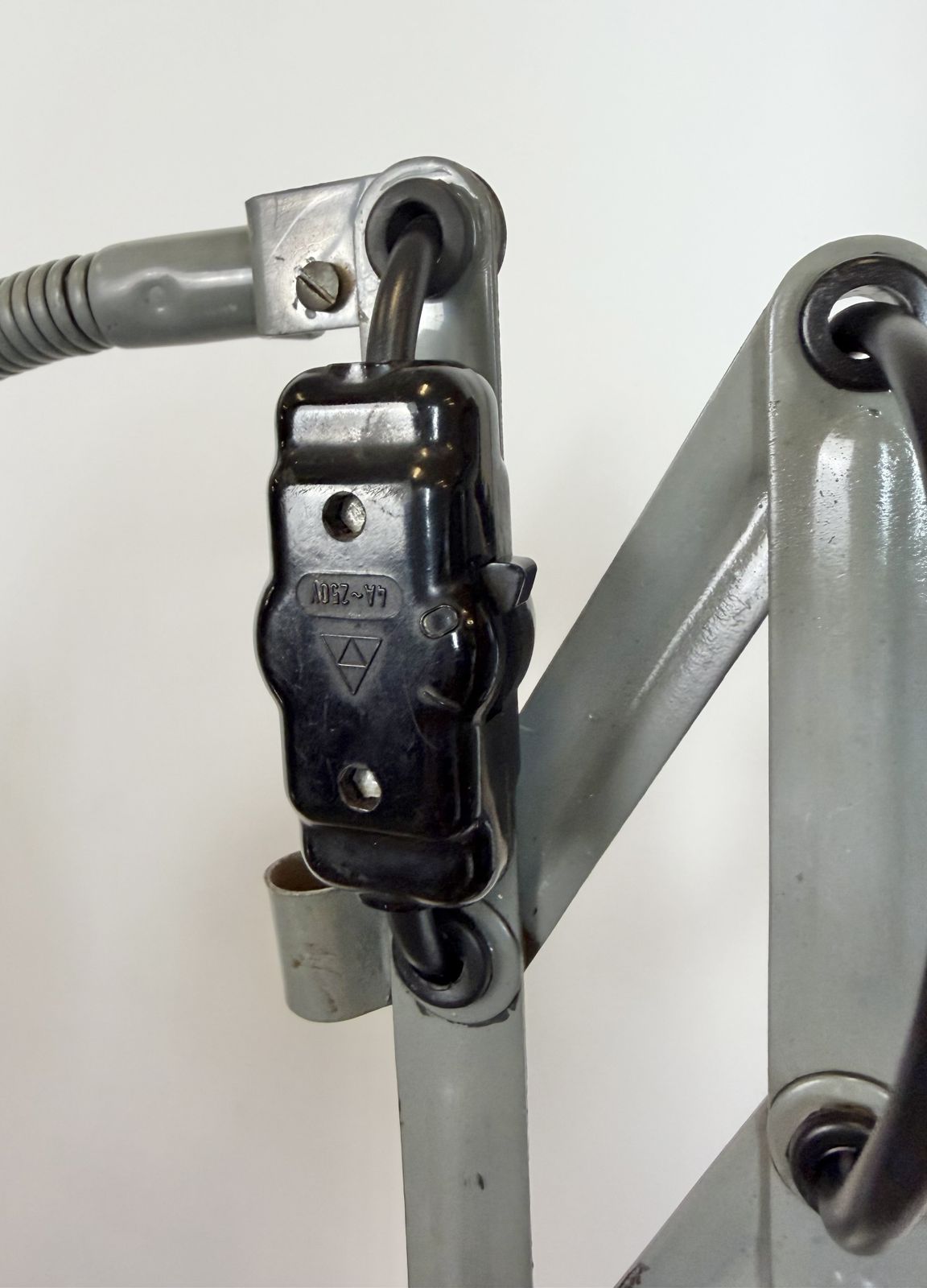 Grey Industrial Gooseneck Scissor Wall Lamp From Elektroinstala, 1960s photo buy