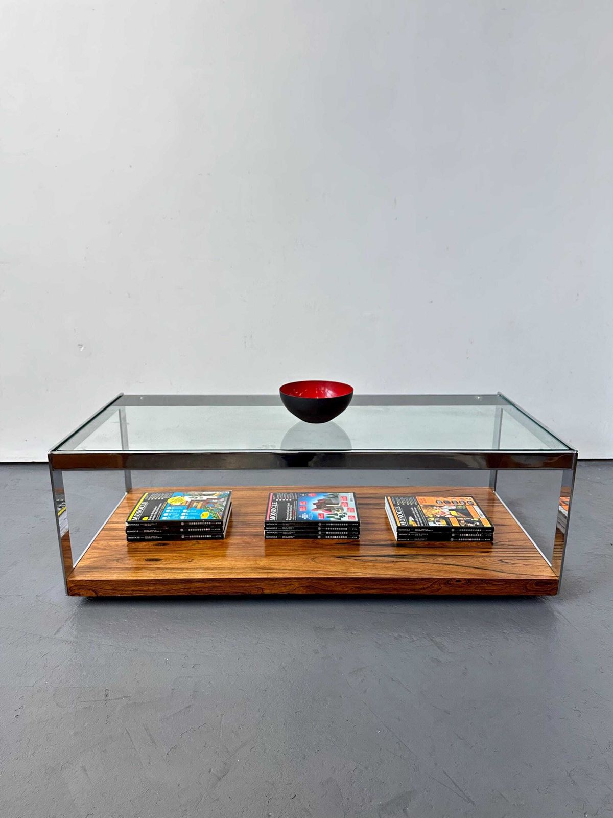 Vintage 1970s Merrow Associates Rosewood & Chrome Coffee Table By Richard Young. Modernist. Danish photo Furniture