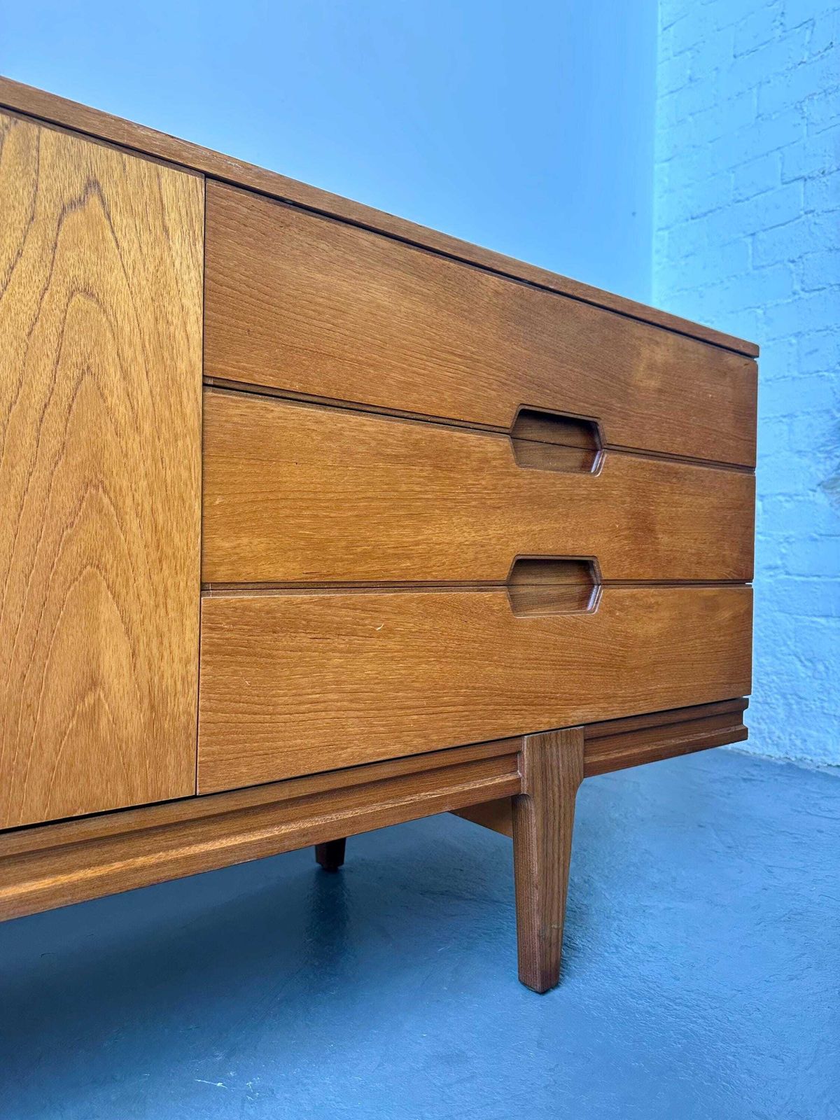 Vintage 1970s Greaves & Thomas Teak Sideboard. Retro Danish Mid Century Plan photo for sale