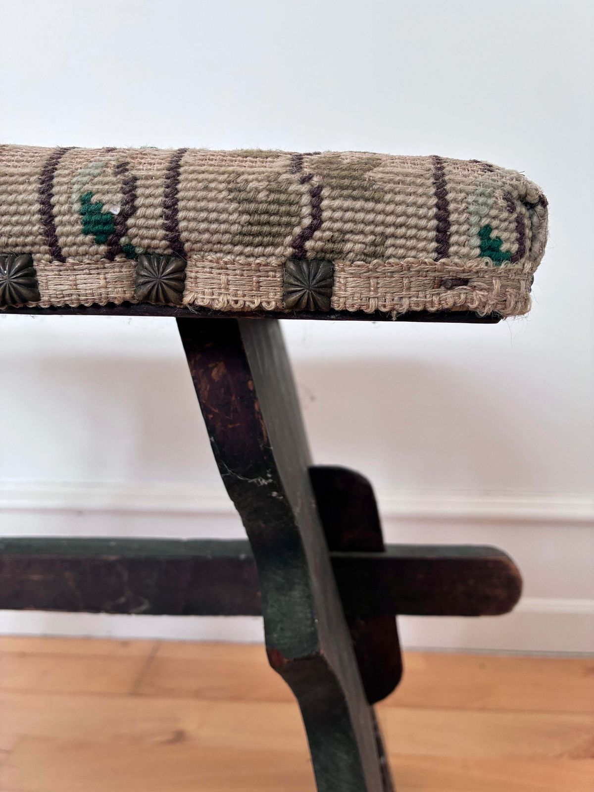Antique Rustic Spanish Small Entryway Bench photo Furniture