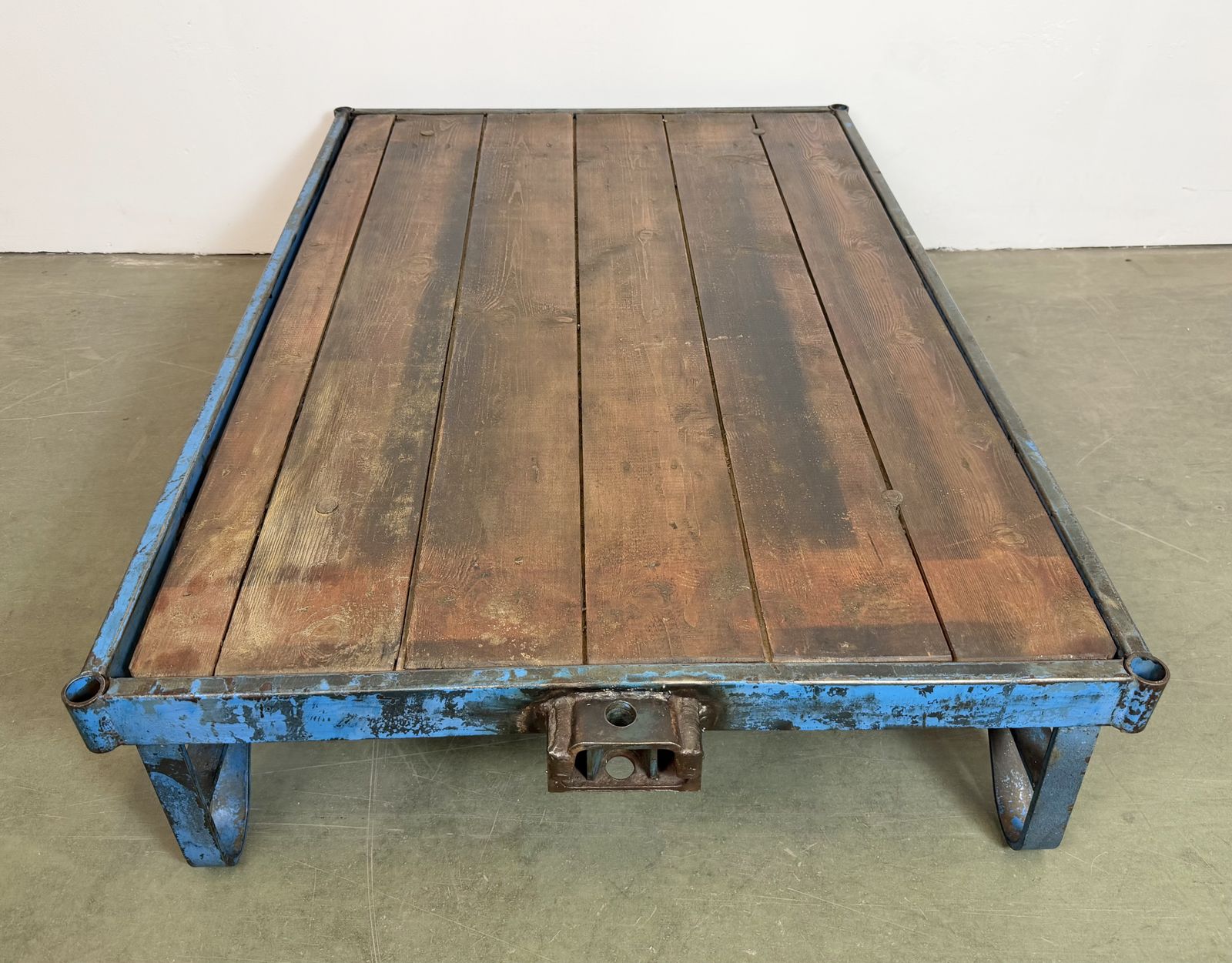 329.0 Large Blue Industrial Coffee Table Cart, 1960s photo
