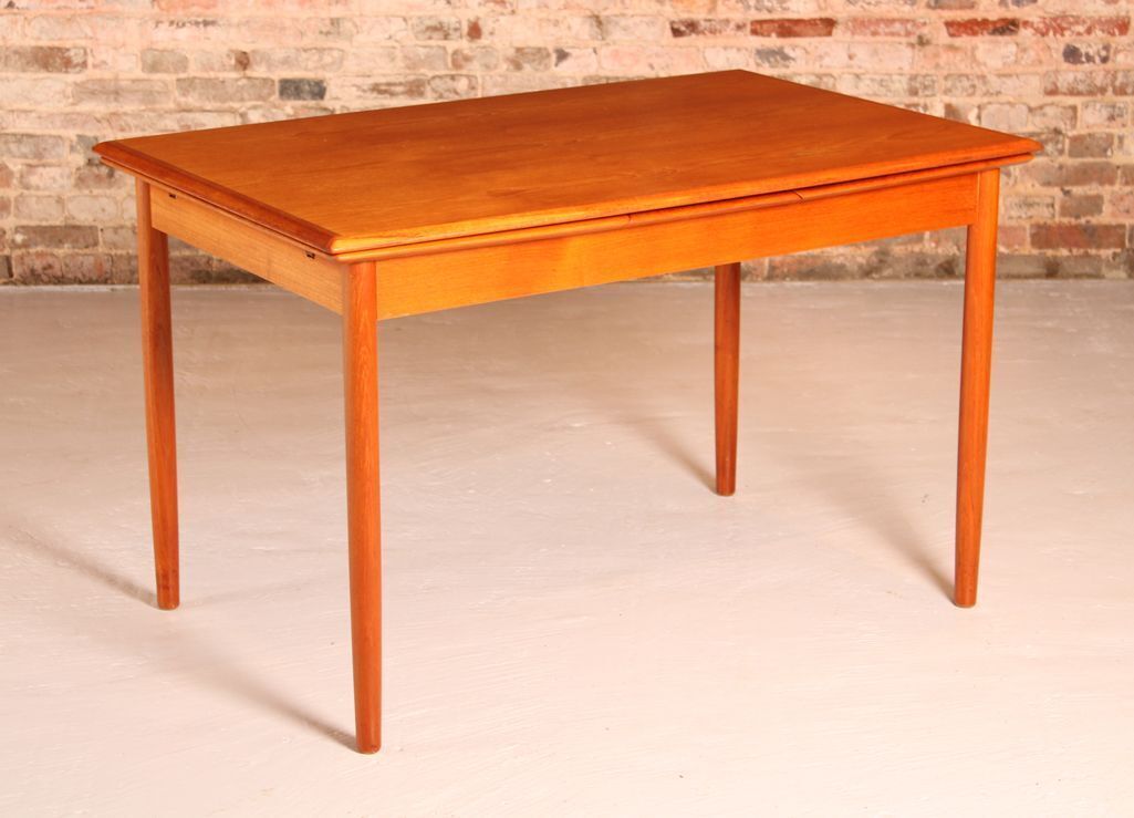 Midcentury Danish Extending Teak Dining Table C.1970 photo for sale