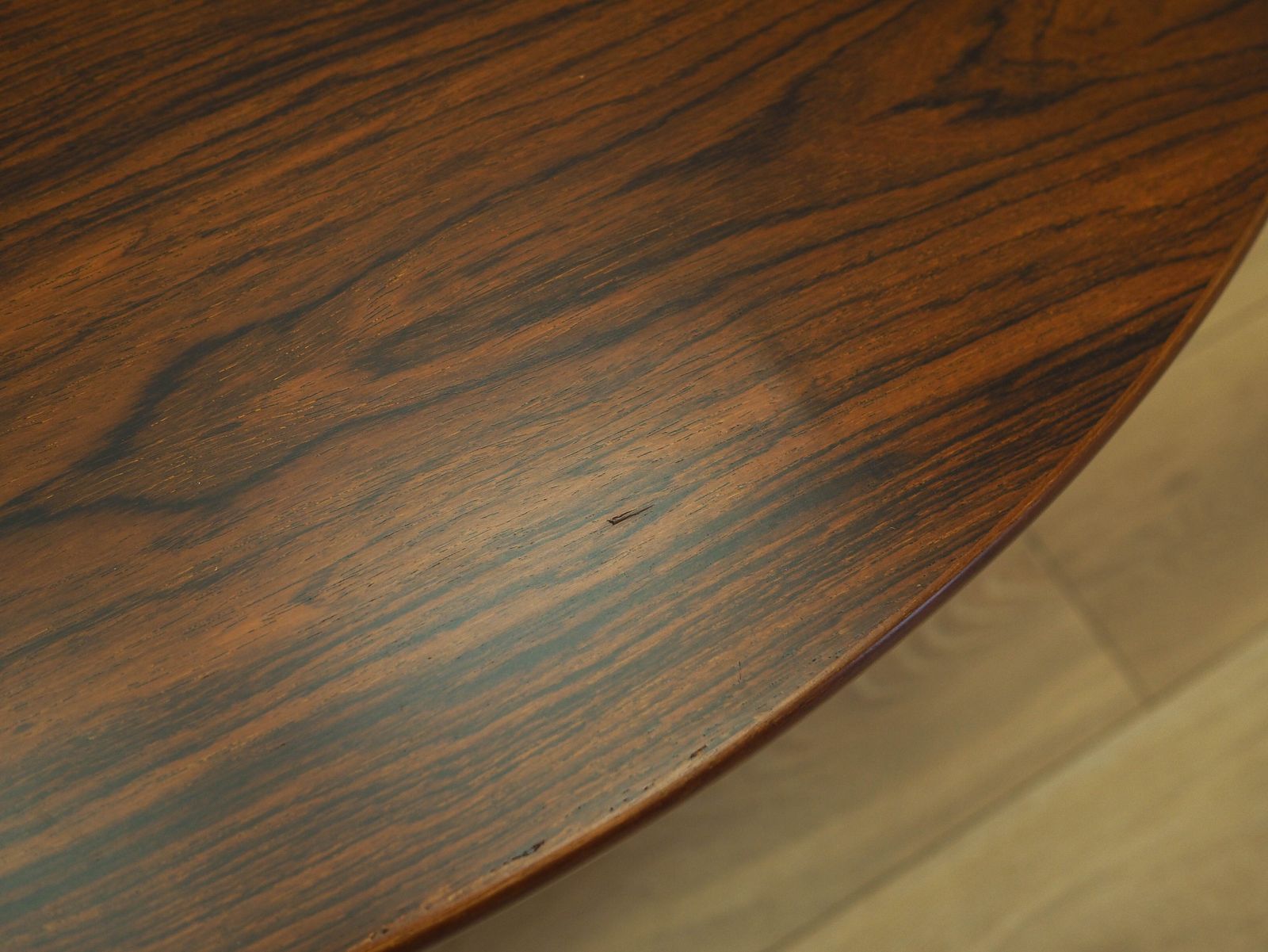 Round Rosewood Coffee Table, Danish Design, 1970s, Made In Denmark photo vinterior