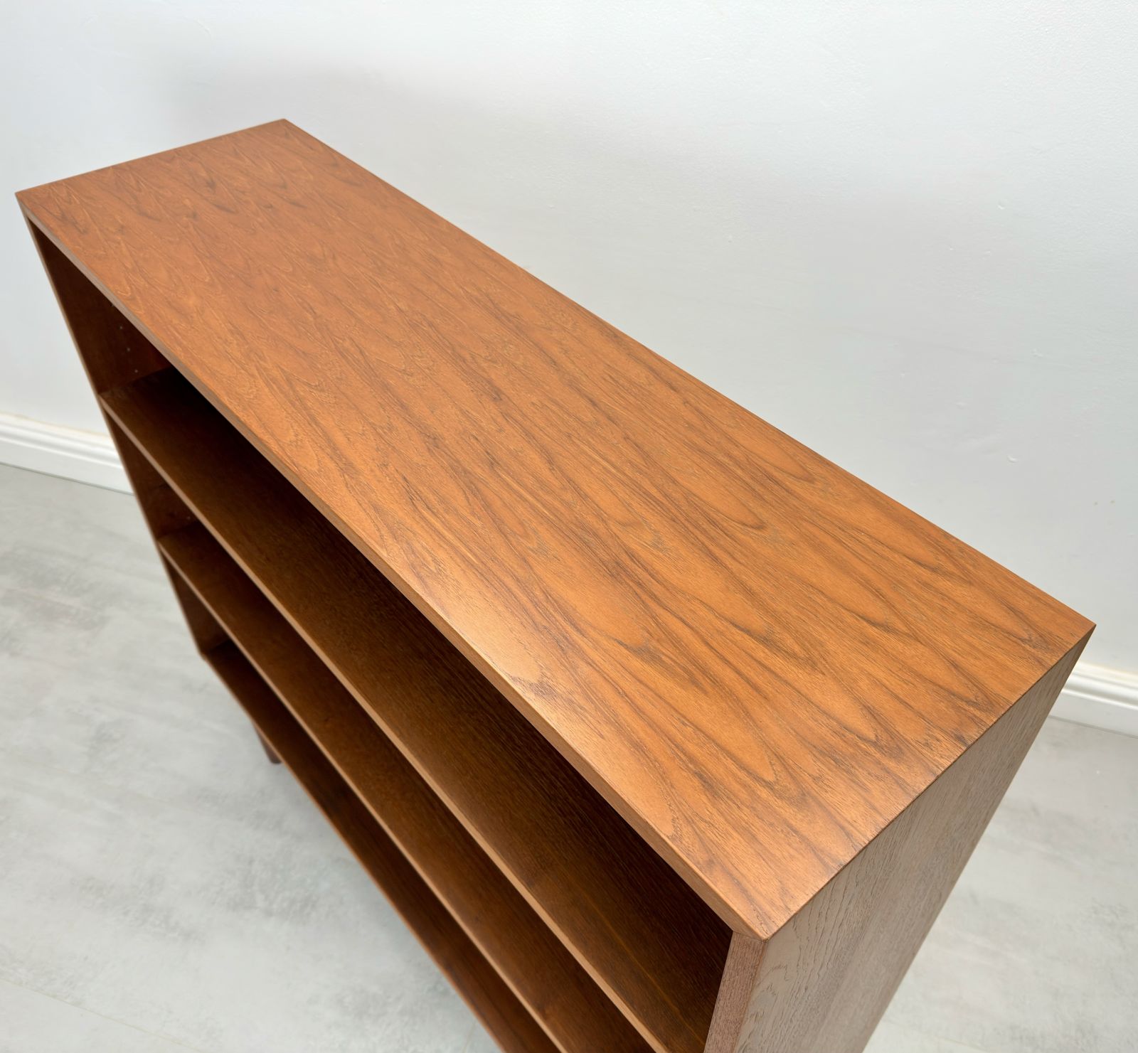 Danish Teak Open Bookcase photo vintage