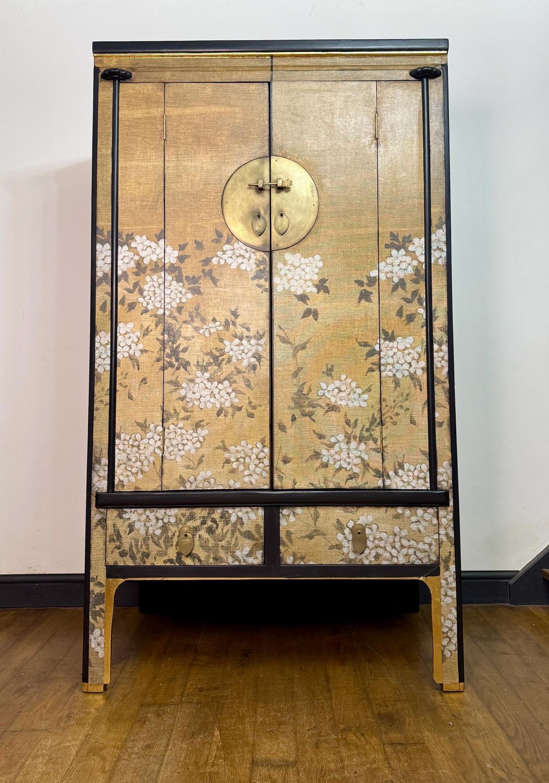 Vintage Chinoiserie Wedding Cabinet | Custom Refinished Media Storage | China Crockery |Drinks photo 1895.0