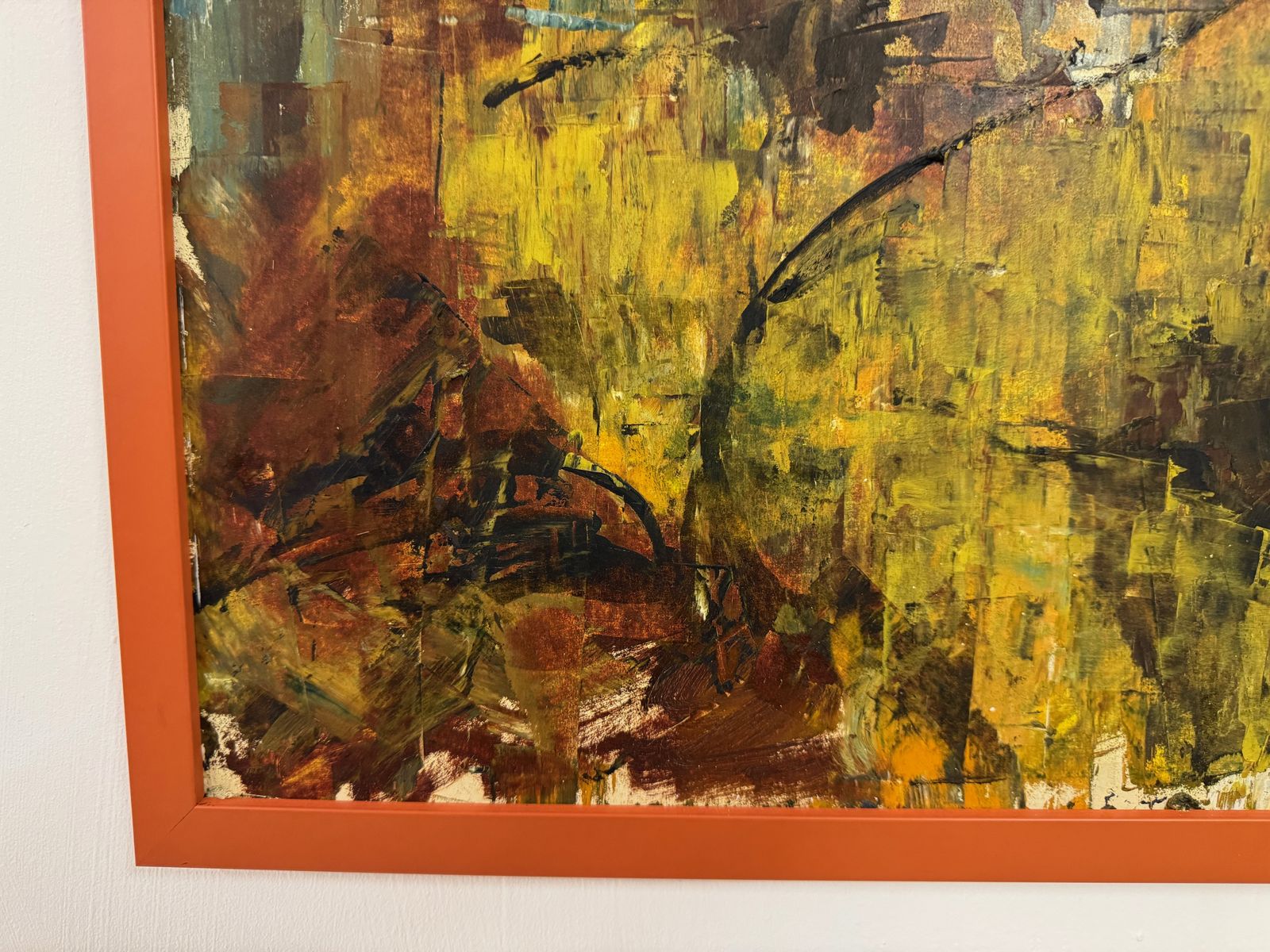 1960s Mid Century Abstract Painting Of A Female Figure photo for sale