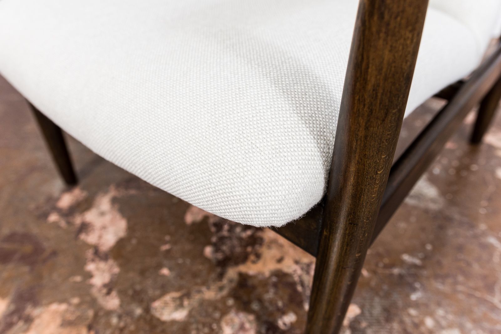 Meubels Mid-Century Modern fauteuil met hoge rugleuning van Edmund Homa in Kvadrat-stof, GFM, Polen, jaren 1960 photo