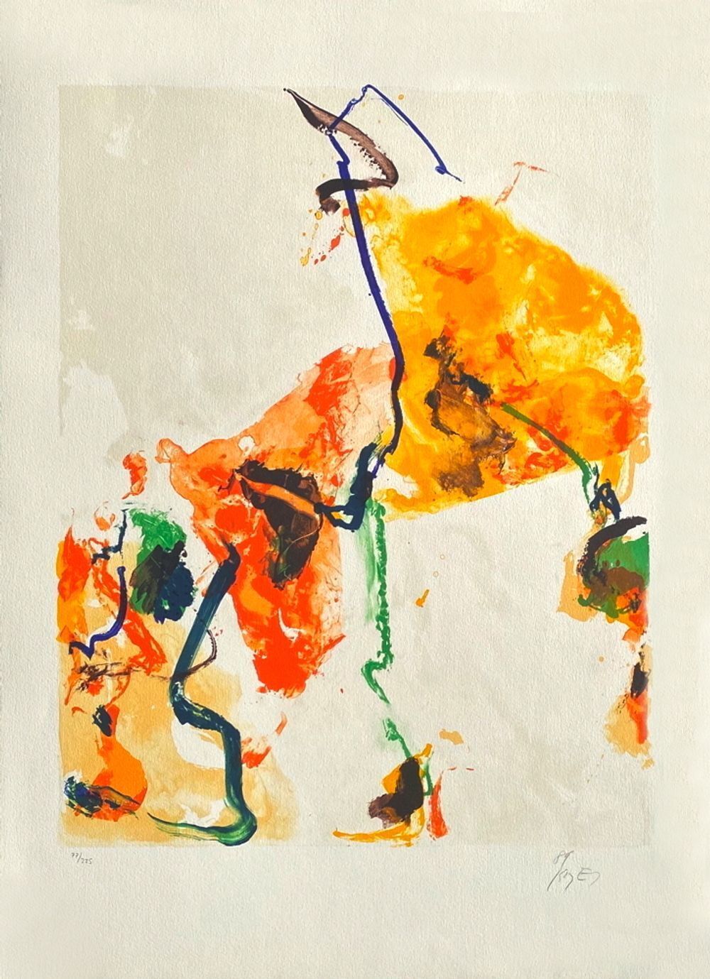 Lithographie signée Kim En Joong, Monde Imaginaire II, 1989