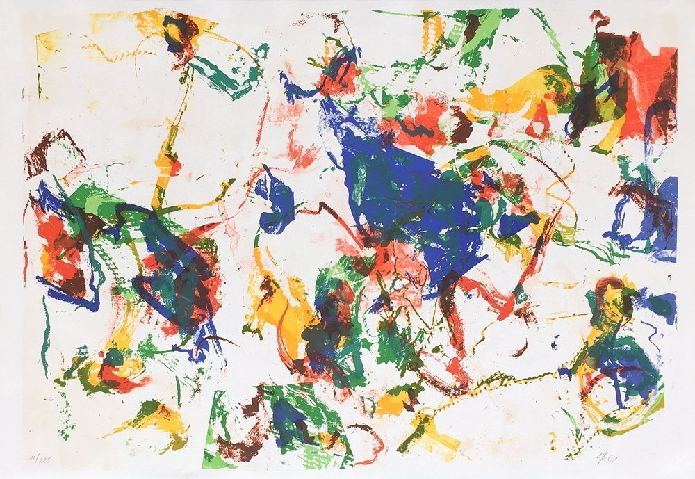 Kim En Joong Gesigneerde Lithografie Monde Imaginaire V 1989