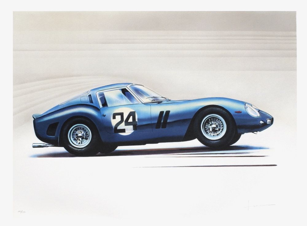 Jean Hirlimann Gesigneerde Lithografie Ferrari 250 Gto 4
