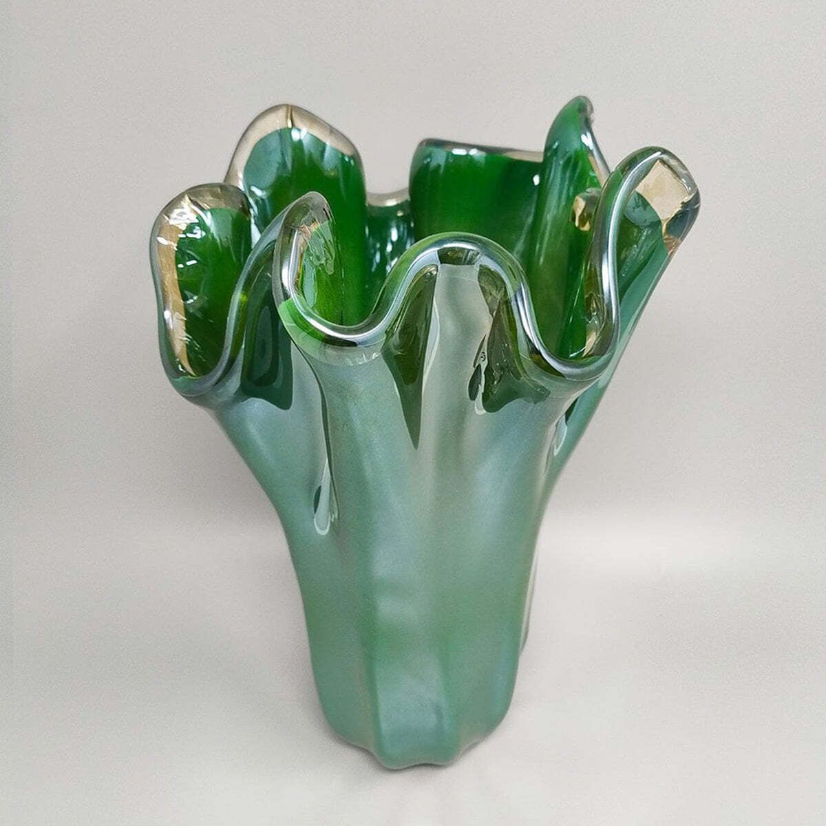 "Fazzoletto" vaas van Murano-glas door Dogi, jaren 1970. Made In Italy photo 322.0