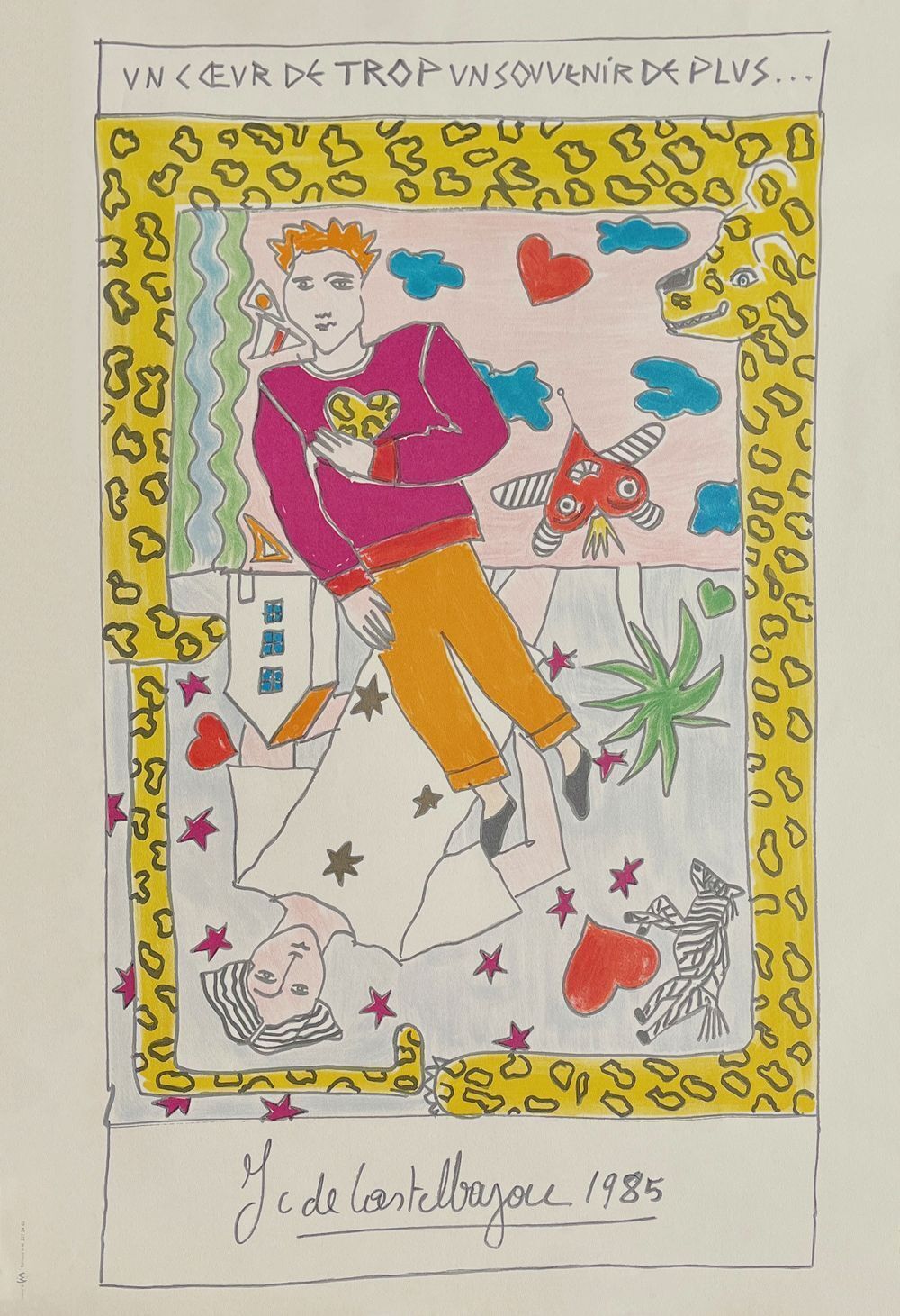 Jean Charles De Castelbajac Poster Un Coeur De Trop Un Souvenir En Plus 1985