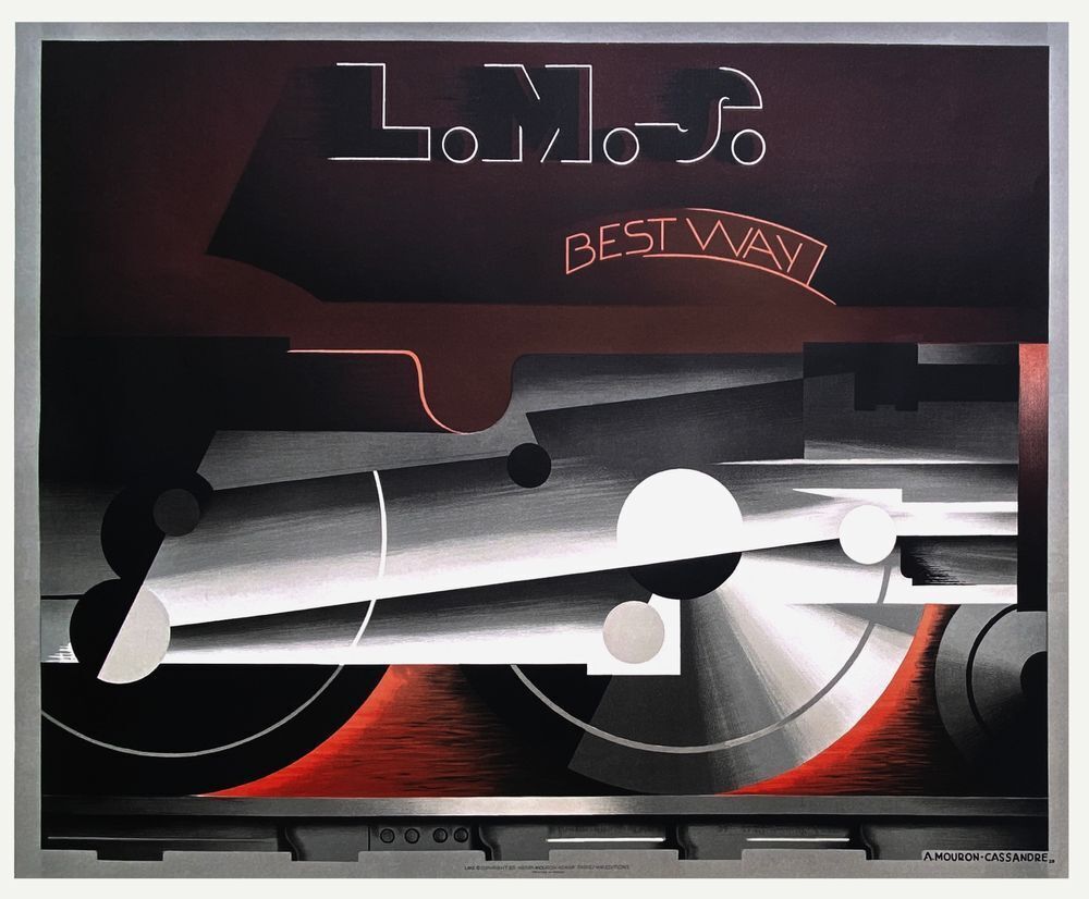 A.M. Cassandre Poster L.M.S. Best Way 1928 1985