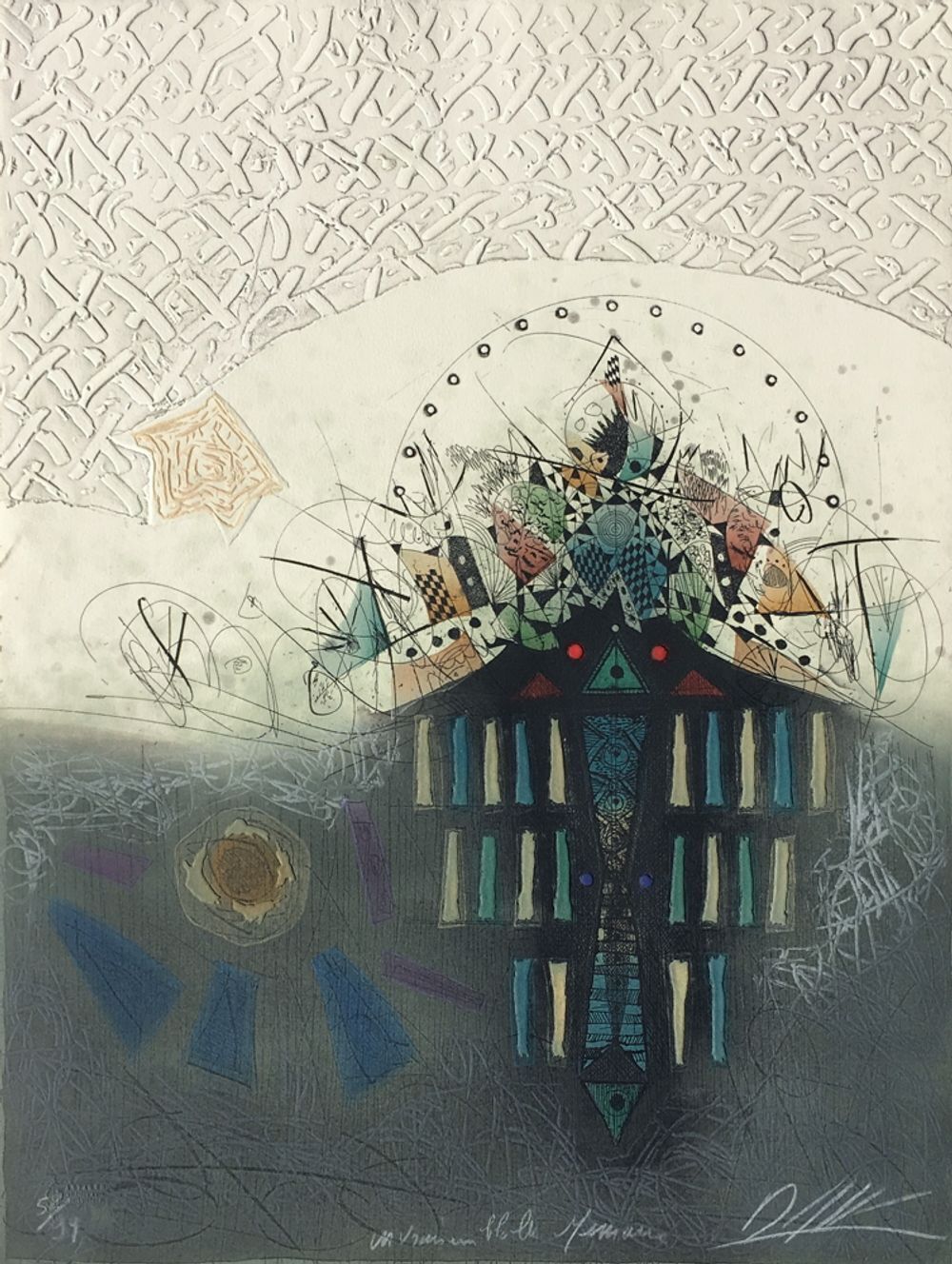 Eau-forte signée Invraisemblable Mémoire 1985, par Georges Dussau