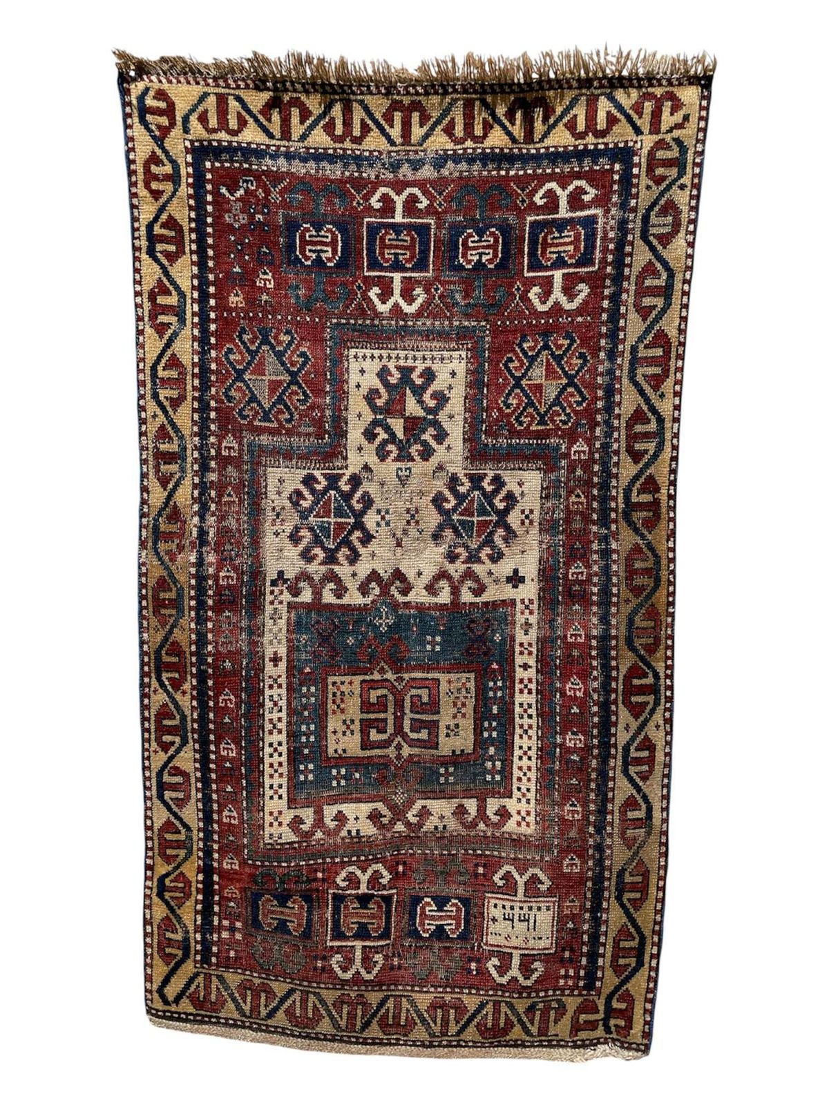 Antique Caucasian Kazak Prayer Rug photo furniture