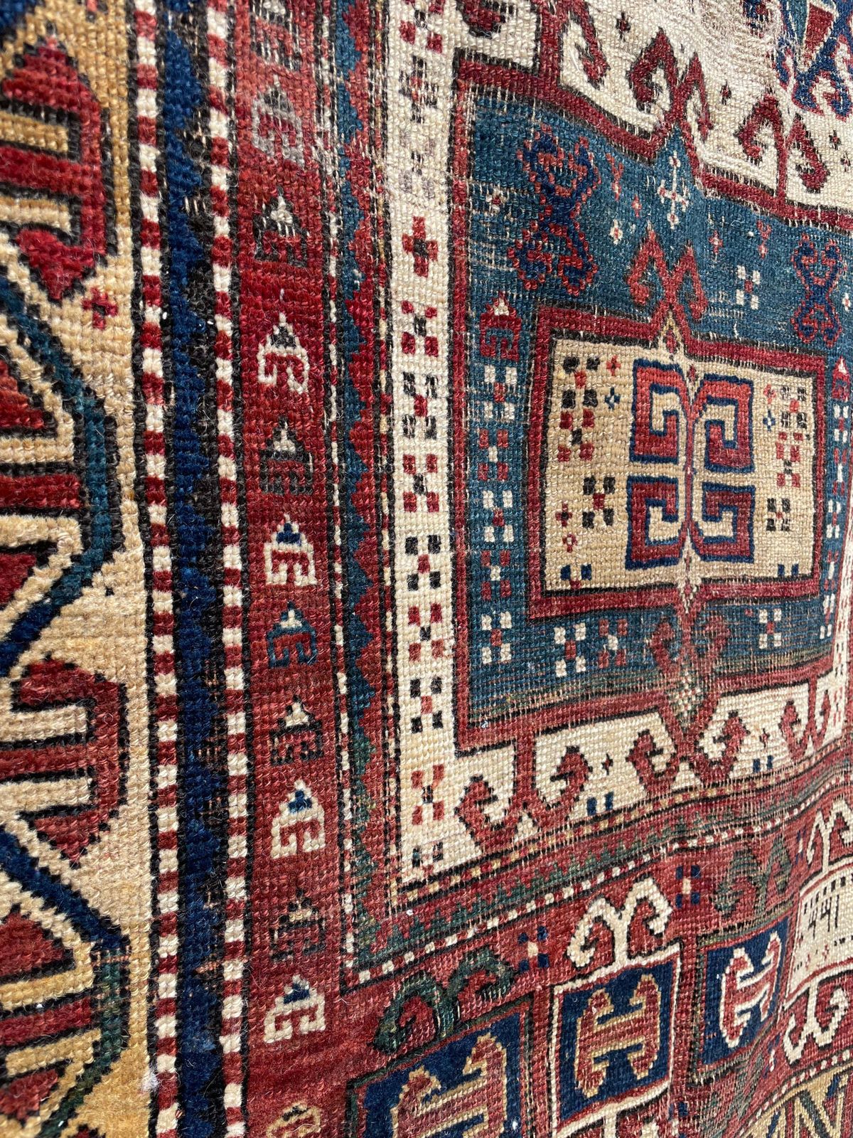 Antique Caucasian Kazak Prayer Rug photo vinterior