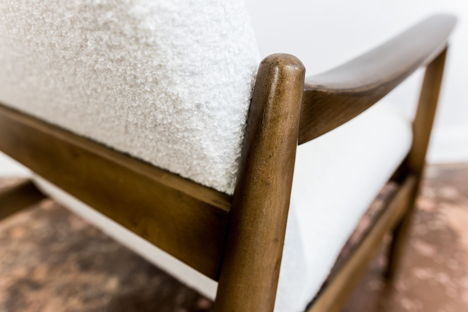 photo for sale Mid-Century Modern fauteuil met hoge rugleuning van Edmund Homa, GFM, Polen, jaren 1960