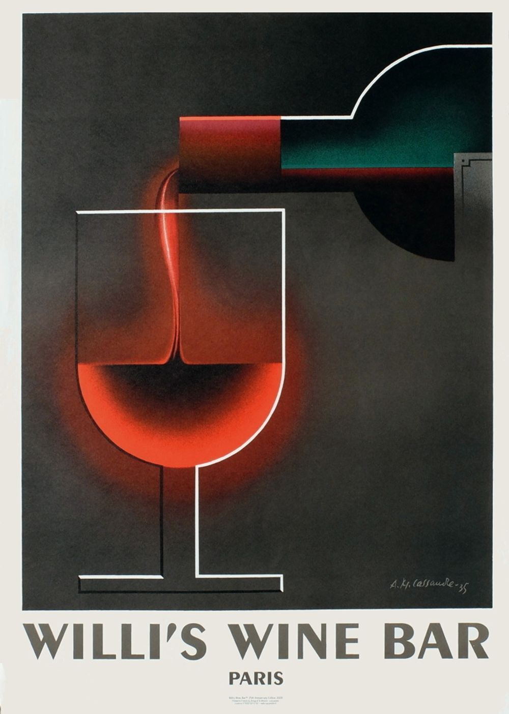A.M. Cassandre Poster Willi's Wine Bar 2005