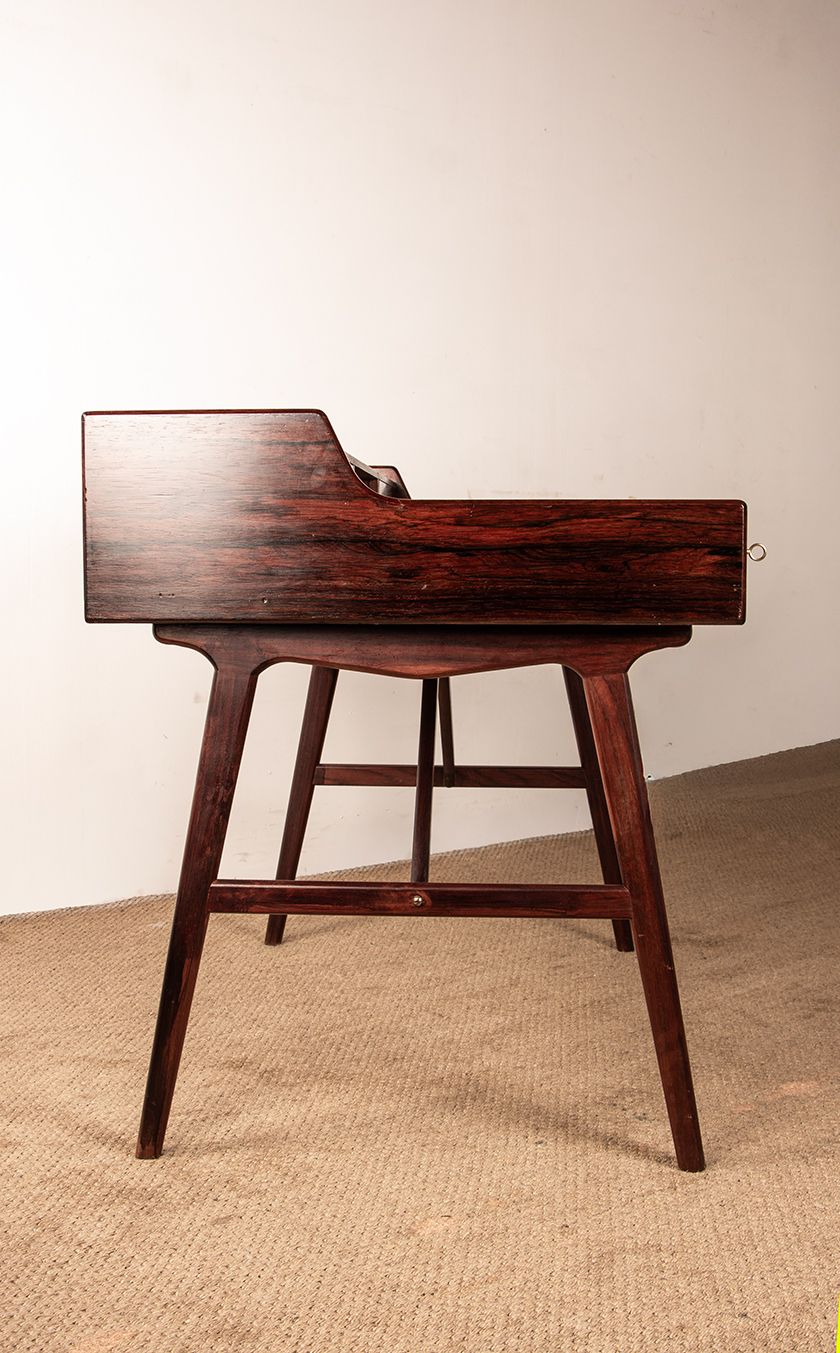 4000.0 Danish Rosewood Desk, Model 56 By Arne Wahl Iversen For Vinde Mobelfabrik 1960. photo