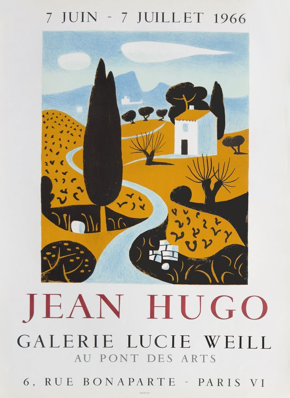 Jean Hugo Poster Expo 66   Galerie Lucie Weill