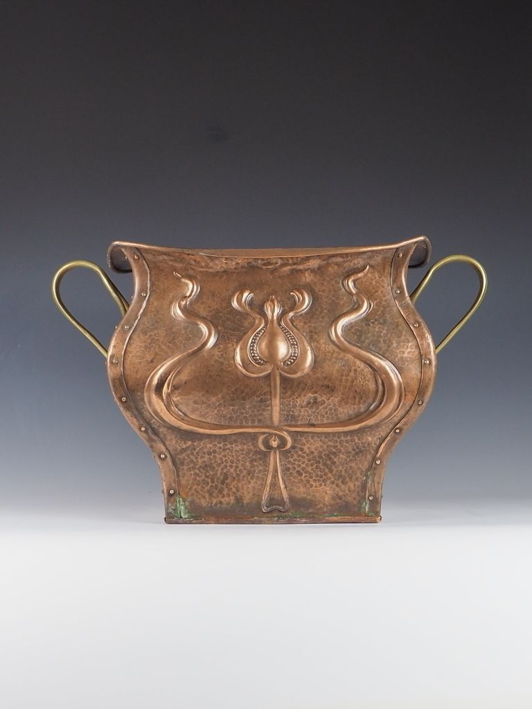 Art Nouveau Copper Planter / Jardinere / Fireside Bucket photo furniture