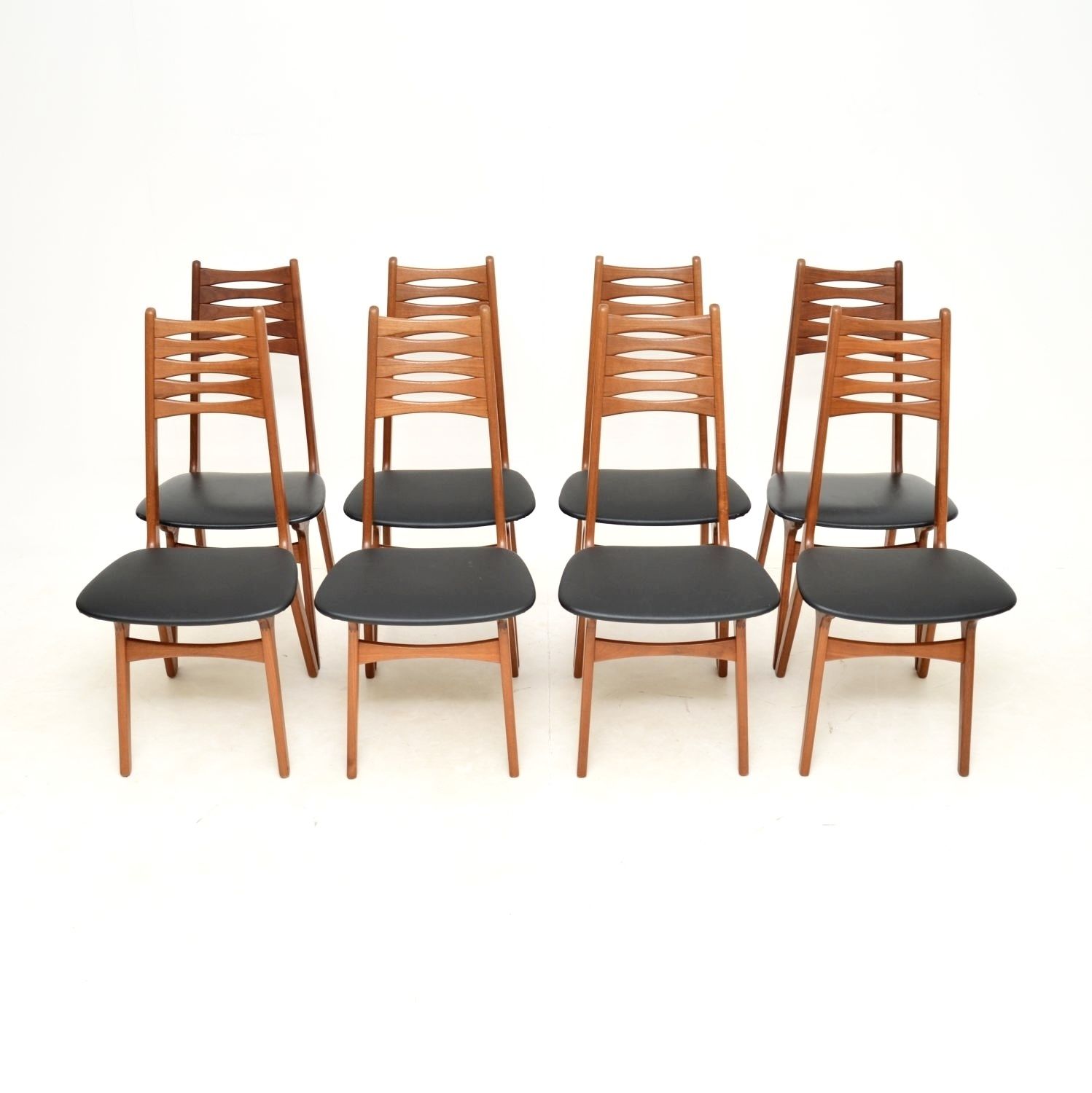 Set Of Eight Danish Vintage Dining Chairs photo for sale