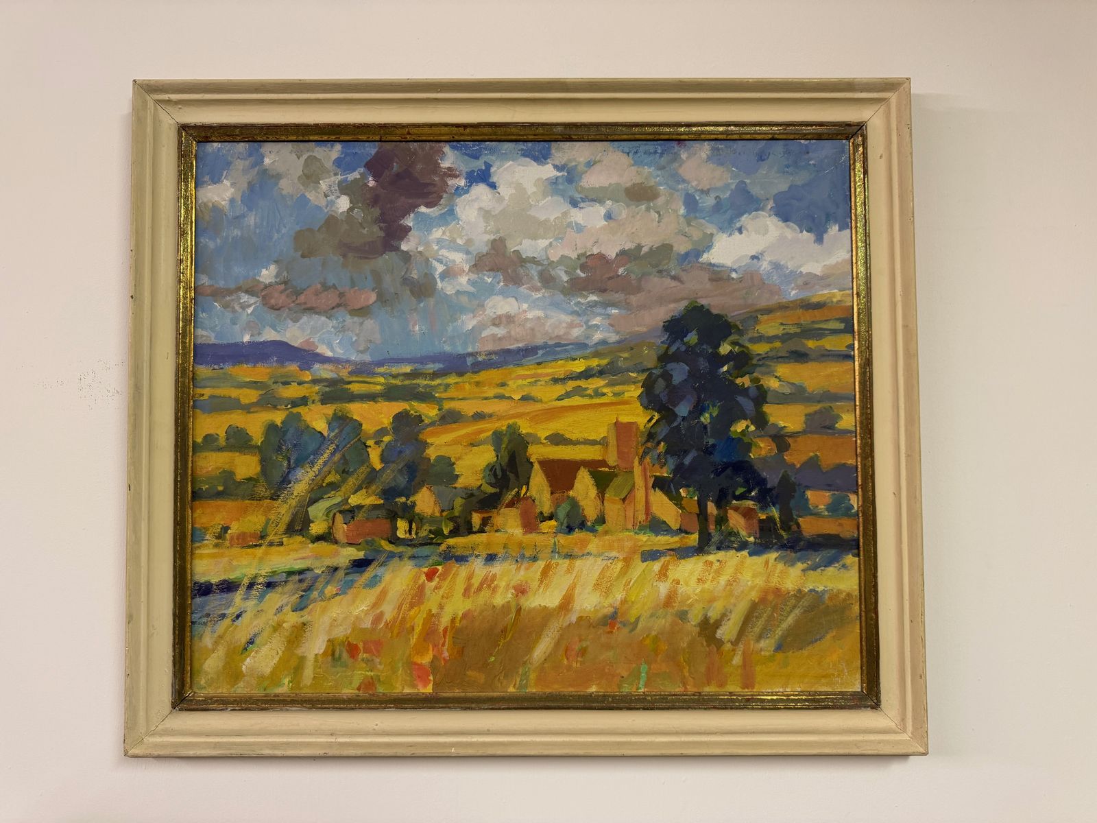 Expressive Landscape Painting By British Artist Elizabeth Jane Lloyd (1928–1995) photo furniture