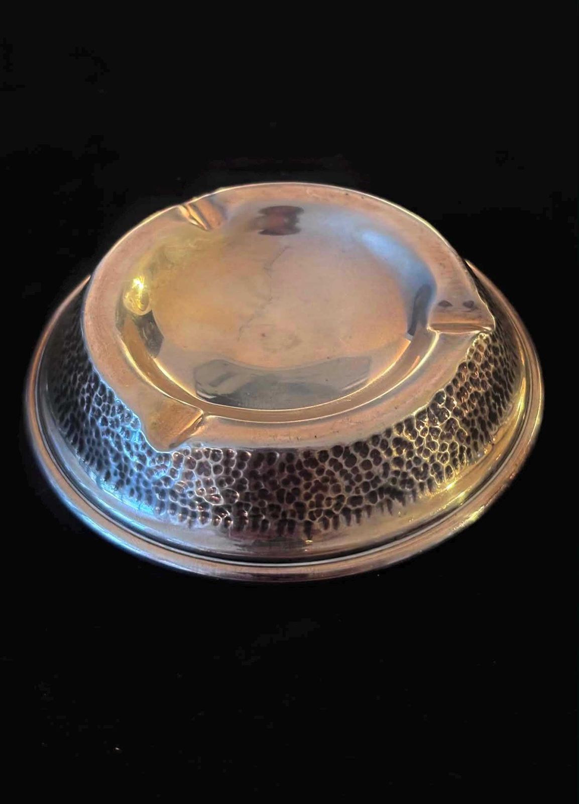 315.0 Cendrier vintage en argent 925 Los Ballesteros Taxco, argent sterling martelé, vide-poche, coupe à clés, 90 grammes photo