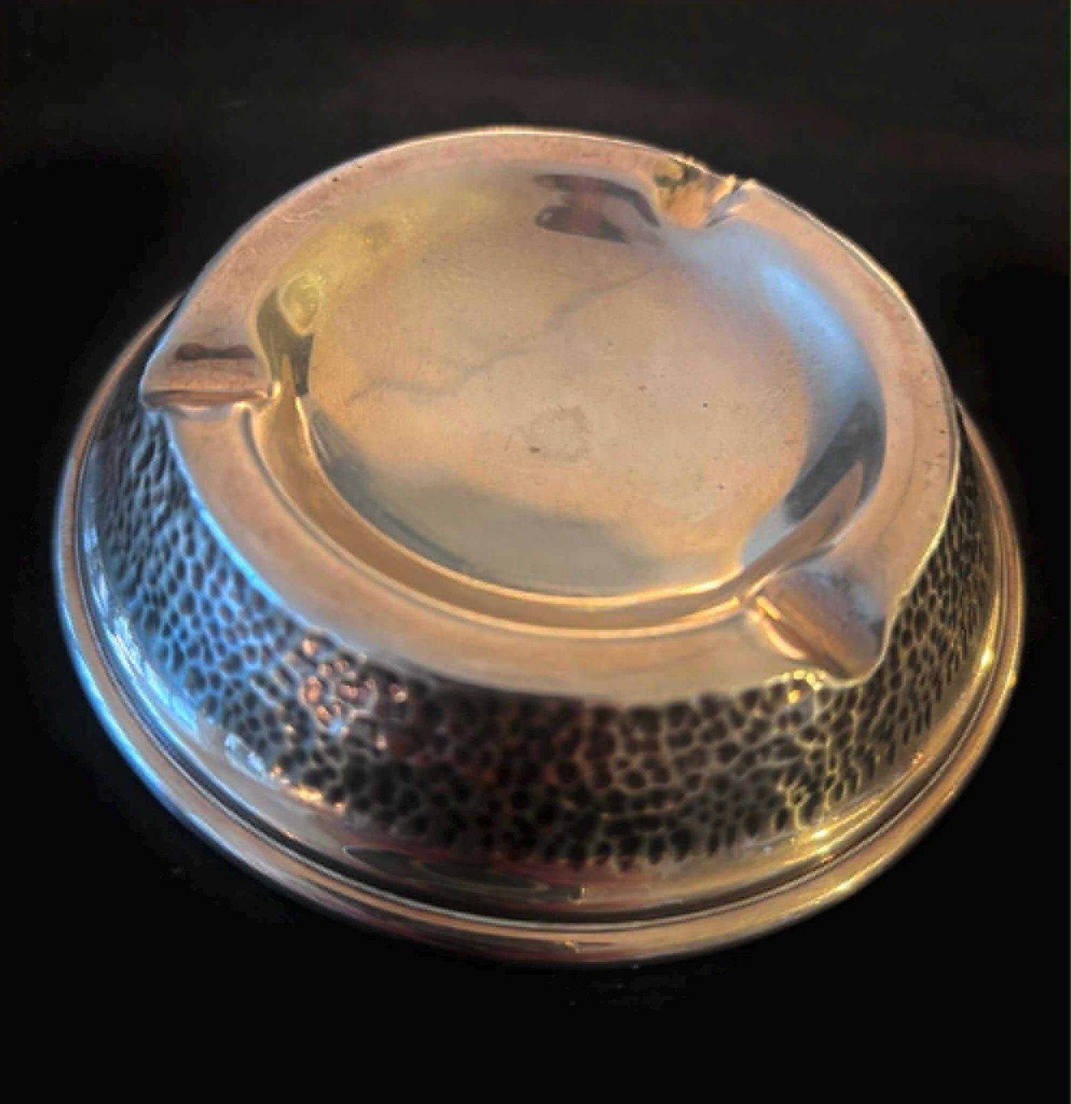 photo buy Cendrier vintage en argent 925 Los Ballesteros Taxco, argent sterling martelé, vide-poche, coupe à clés, 90 grammes