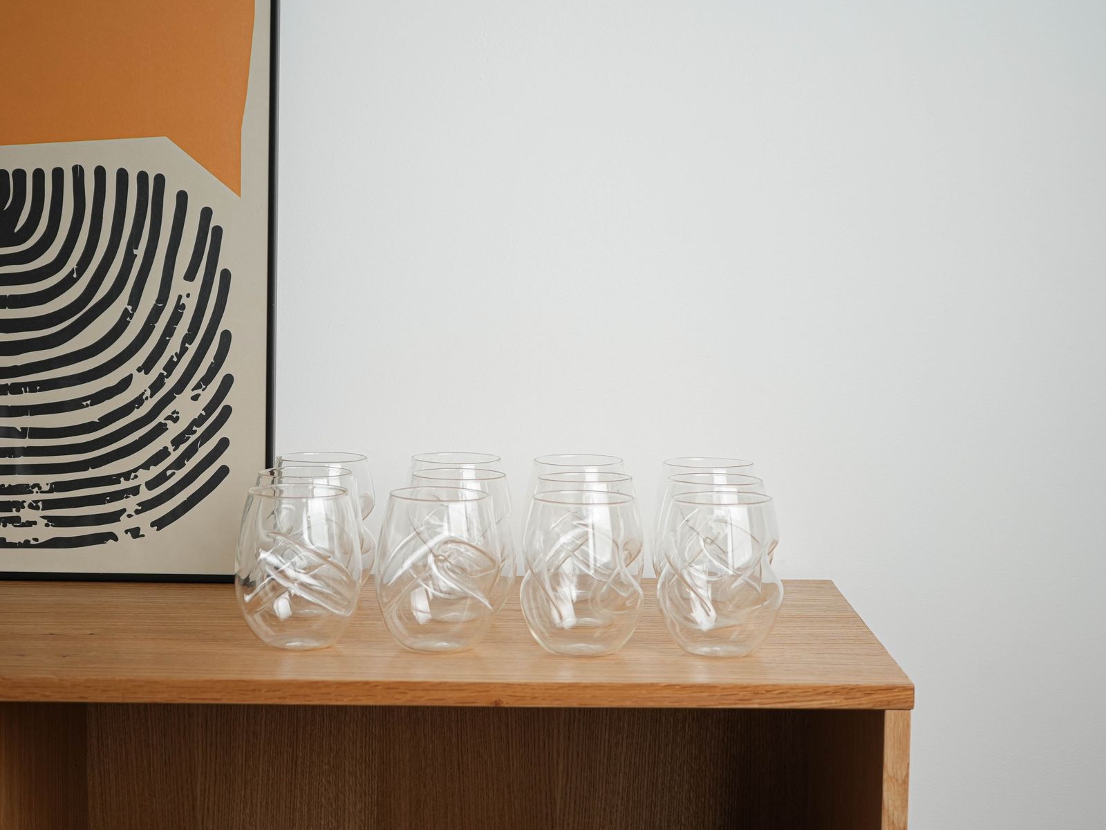 photo for sale Service de verres, design danois, années 1970, fabriqué au Danemark
