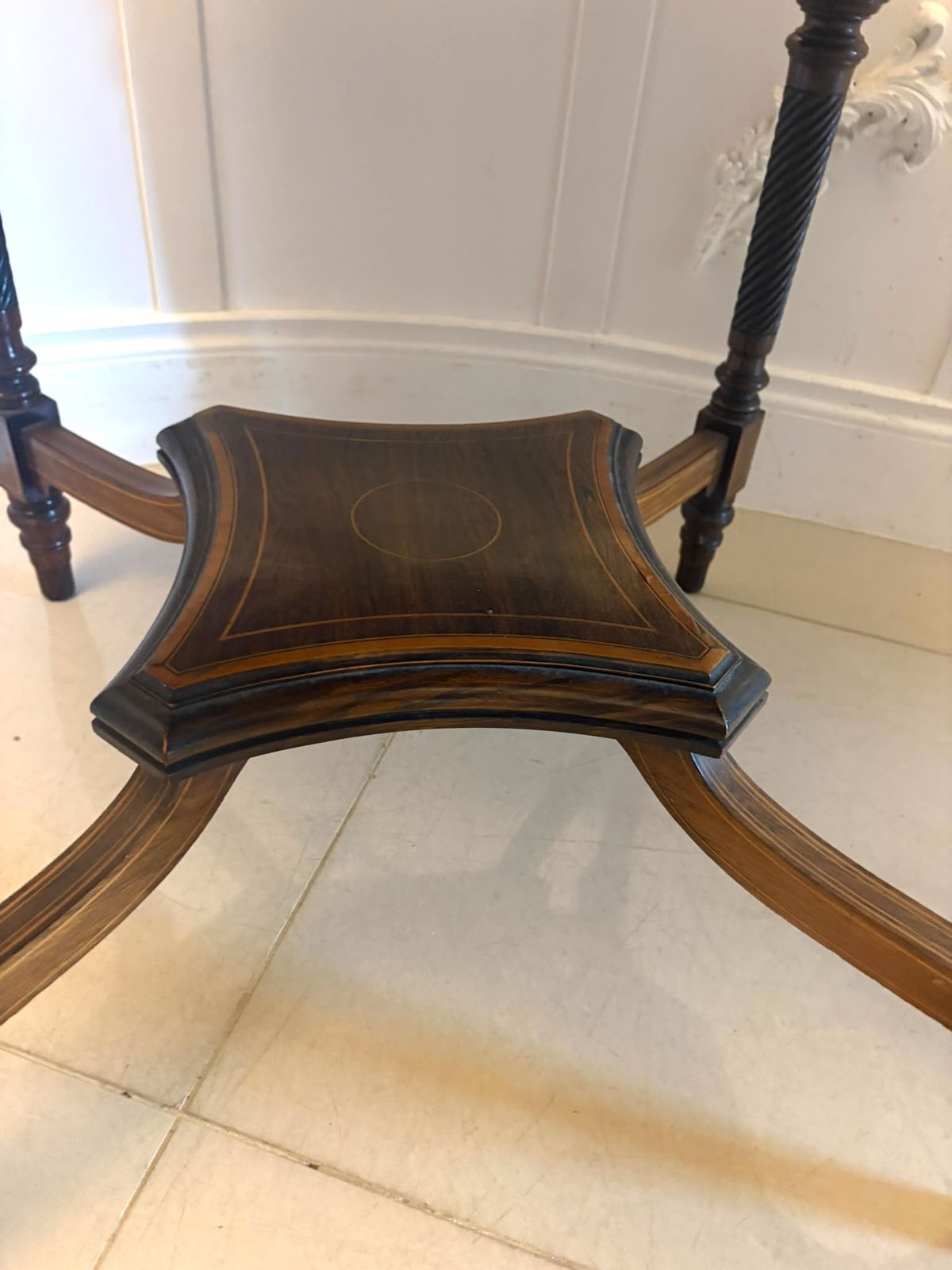 Antique 19th Century Rosewood Marquetry Inlaid Octagonal Centre Table photo buy