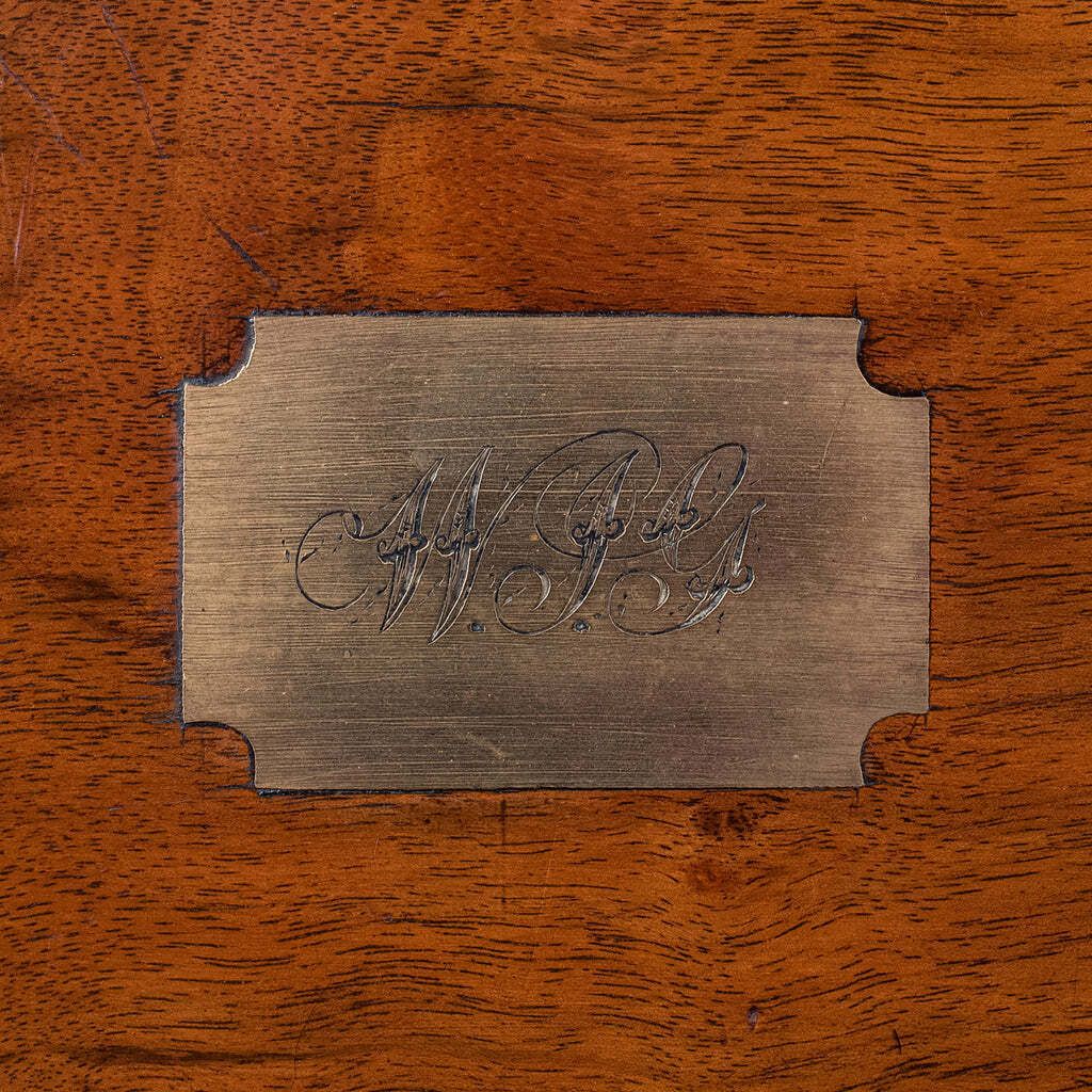 Antique Writing Slope, English, Walnut, Correspondence Box, Regency, Circa 1825 photo vintage