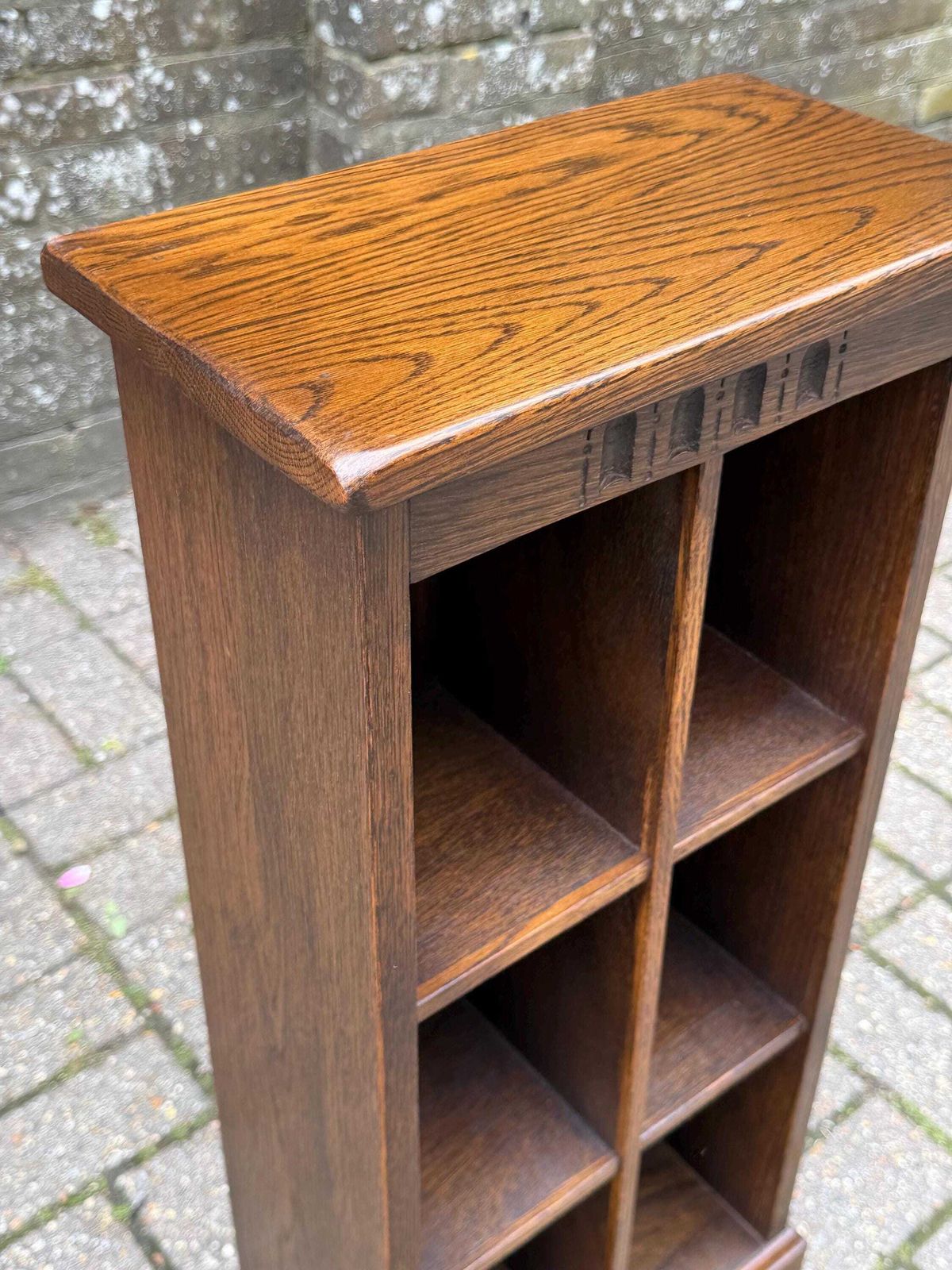 Vintage Solid Oak Display Shelf Bookcase By Webber Furniture England   Webber Furniture, Made In England photo vintage